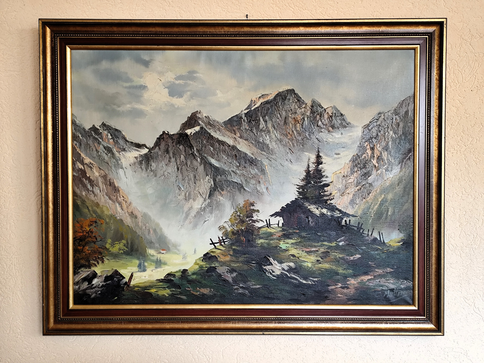 Hochalm in the Dolomites signed C Mattner r.u. 90 x 70cm oil on canvas