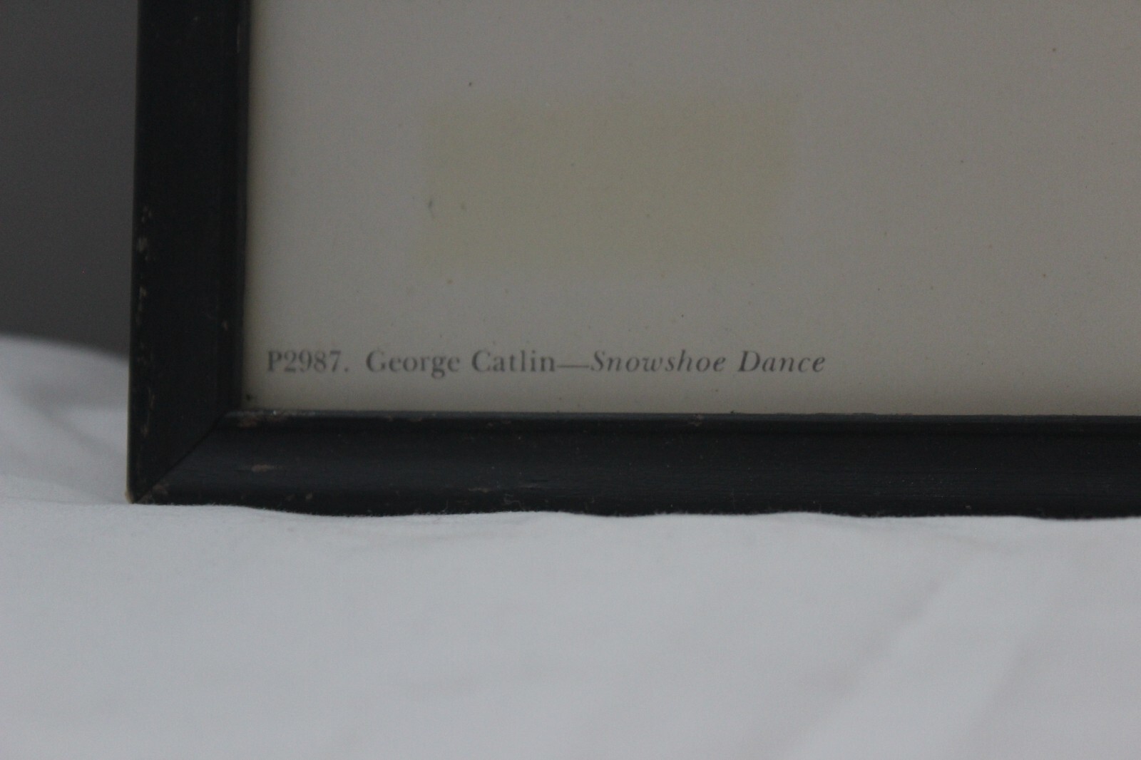 VINTAGE GEORGE CATLIN DNOWHOE DANCE PENN PRINT NY FRAMED 15 X 18 3/4″ ART REPRO