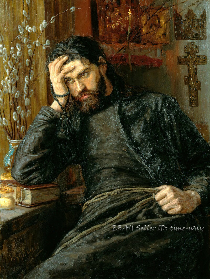 The Monk-Inok by K. Savitsky Oil painting Art Giclee Printed on canvas P2313