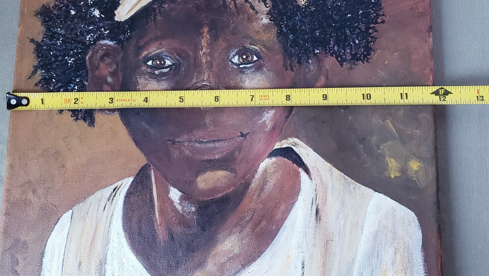 African Black Girl American Original Oil Painting Impressionist On Canvas Signed