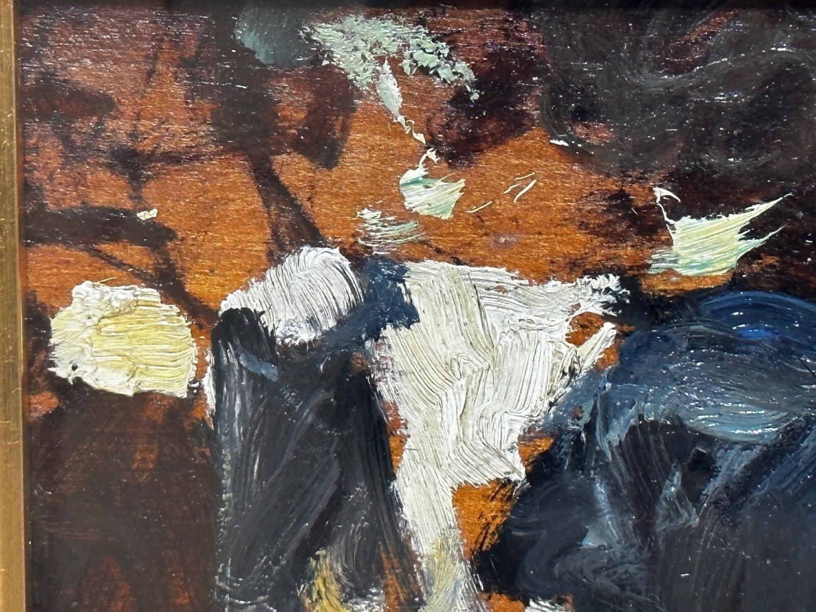 Oil Painting Friesian Cow Grazing c1900’s Signed by George Smith RSA Scottish