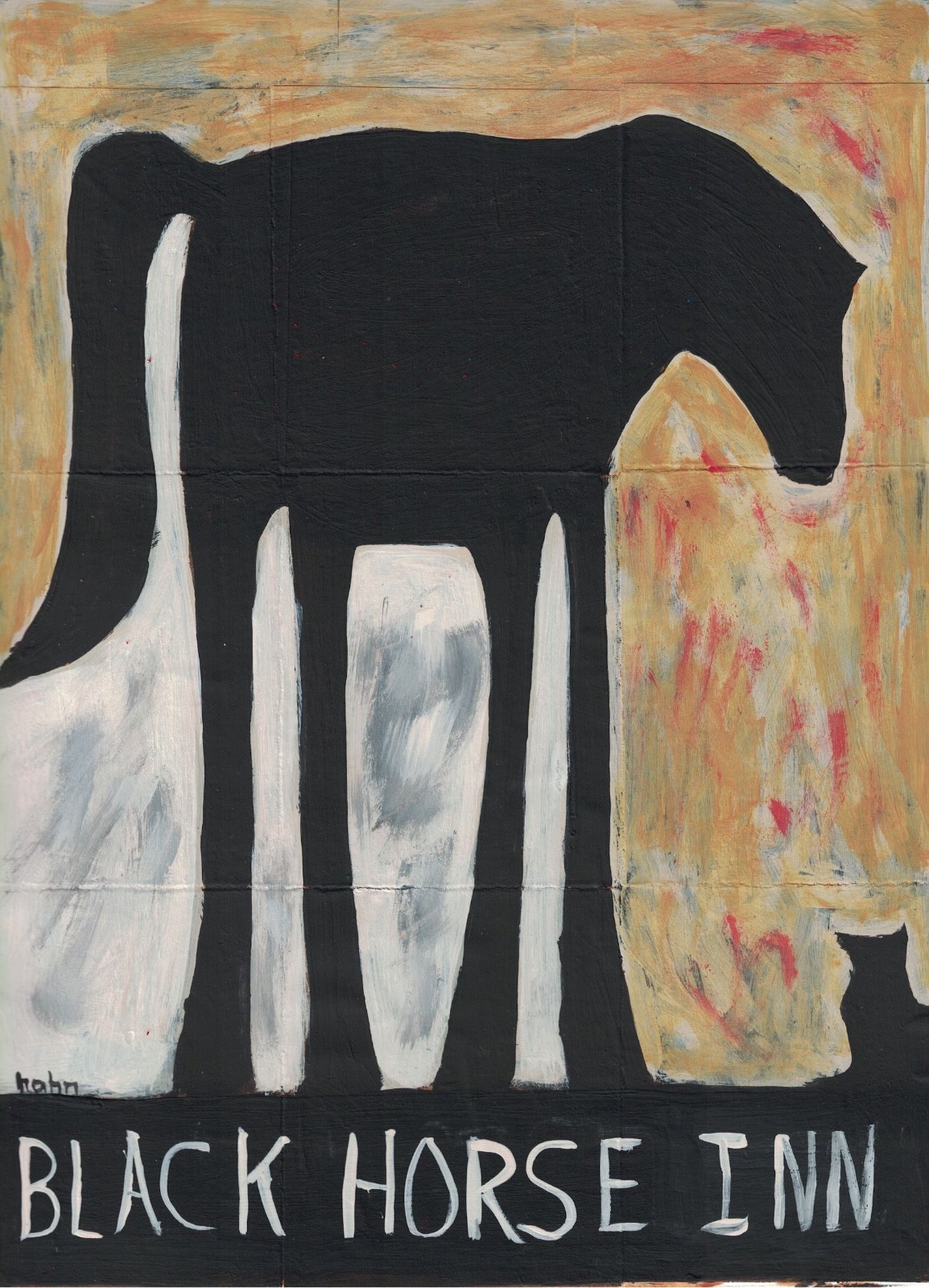 Fran Hahn Original 8.5×11.5 Acrylic Painted on Collage&Watercolor paper 9x12in
