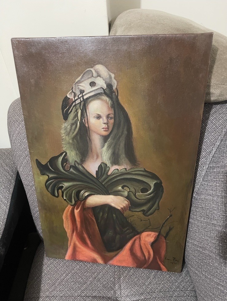 Leonor Fini (Handmade) Signed Oil Painting on Canvas 16×24 in Surrealism ..
