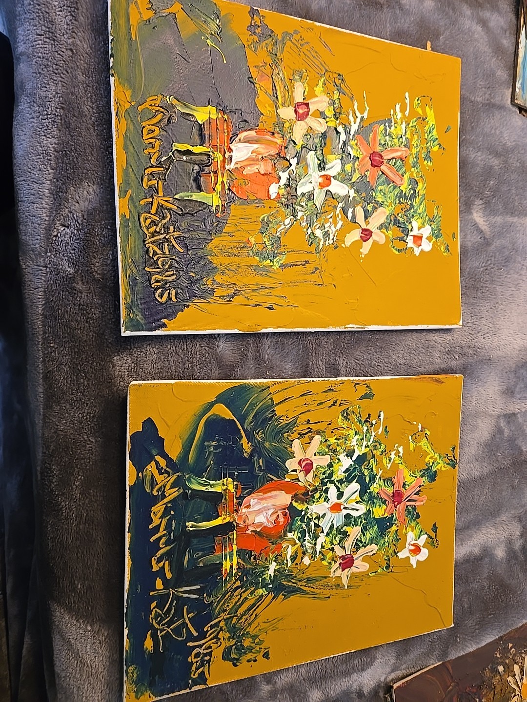 Morris Katz Original Painting 8×10 1985 Signed Art Unframed