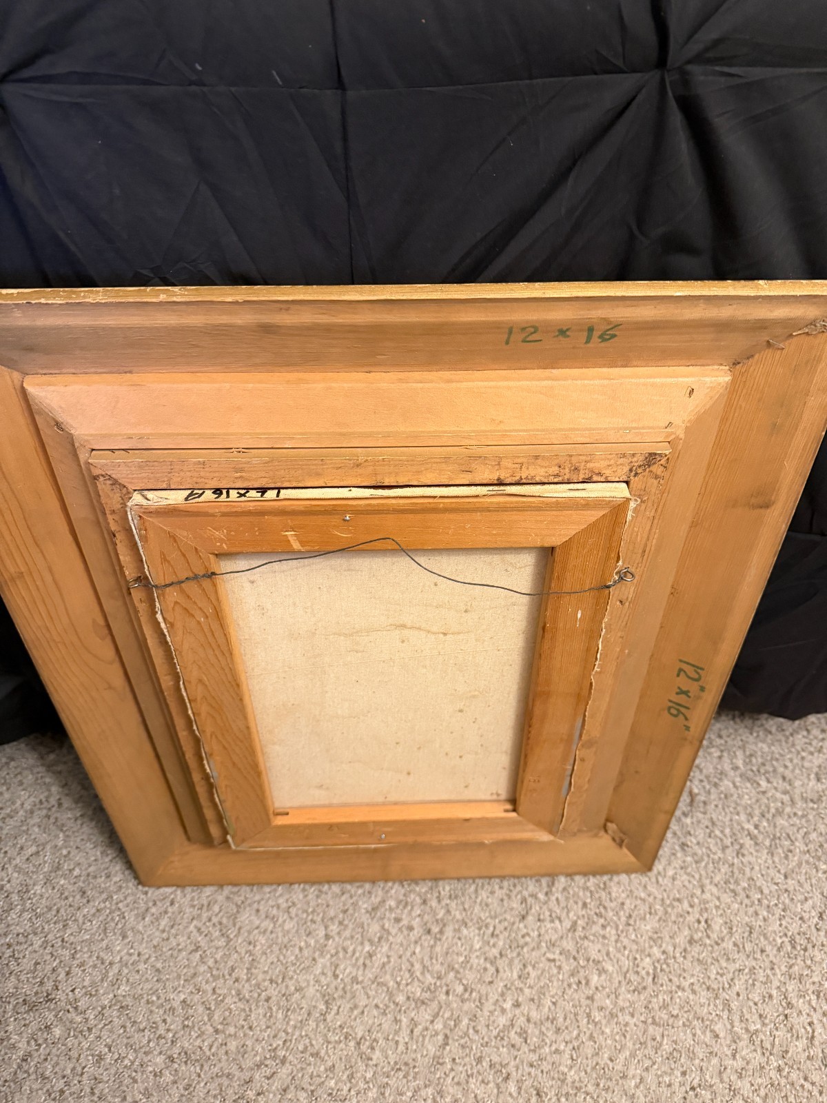 Vintage Original Oil Painting Female Study Signed Ornate Gold Frame Art