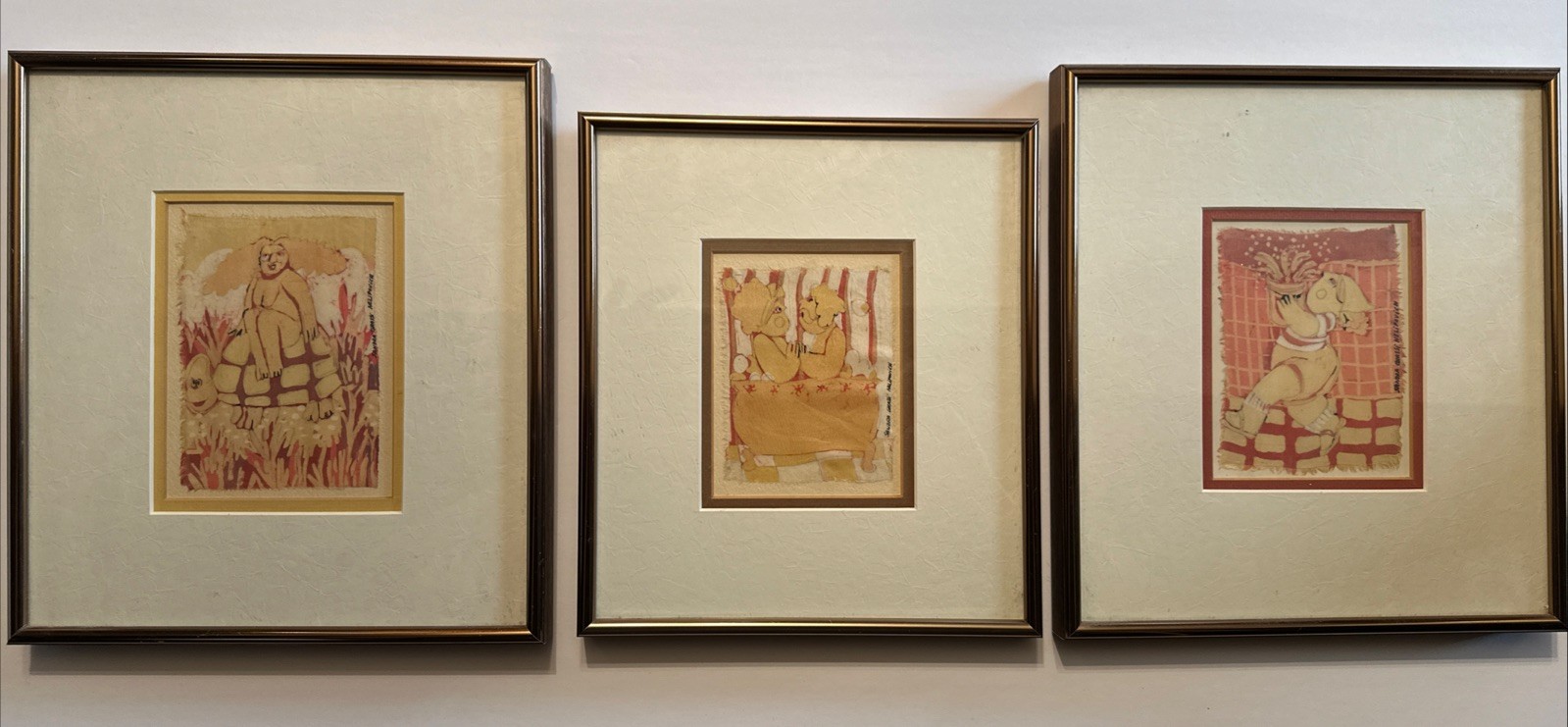 (3)- SANDRA GRASSI NELIPOVICH Original Batik Silk ART PAINTING SIGNED
