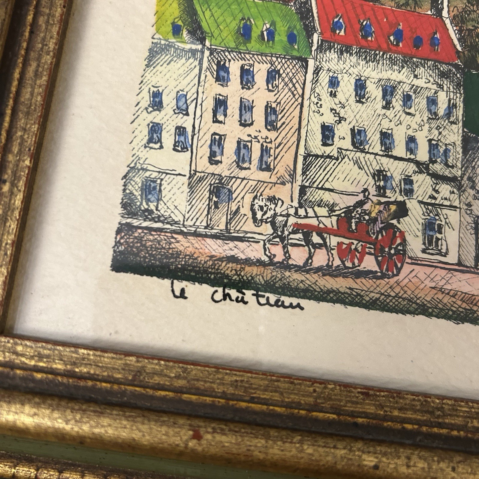 Claudius Girard Cityscape Framed Vintage Fine Art Quebec City 1970