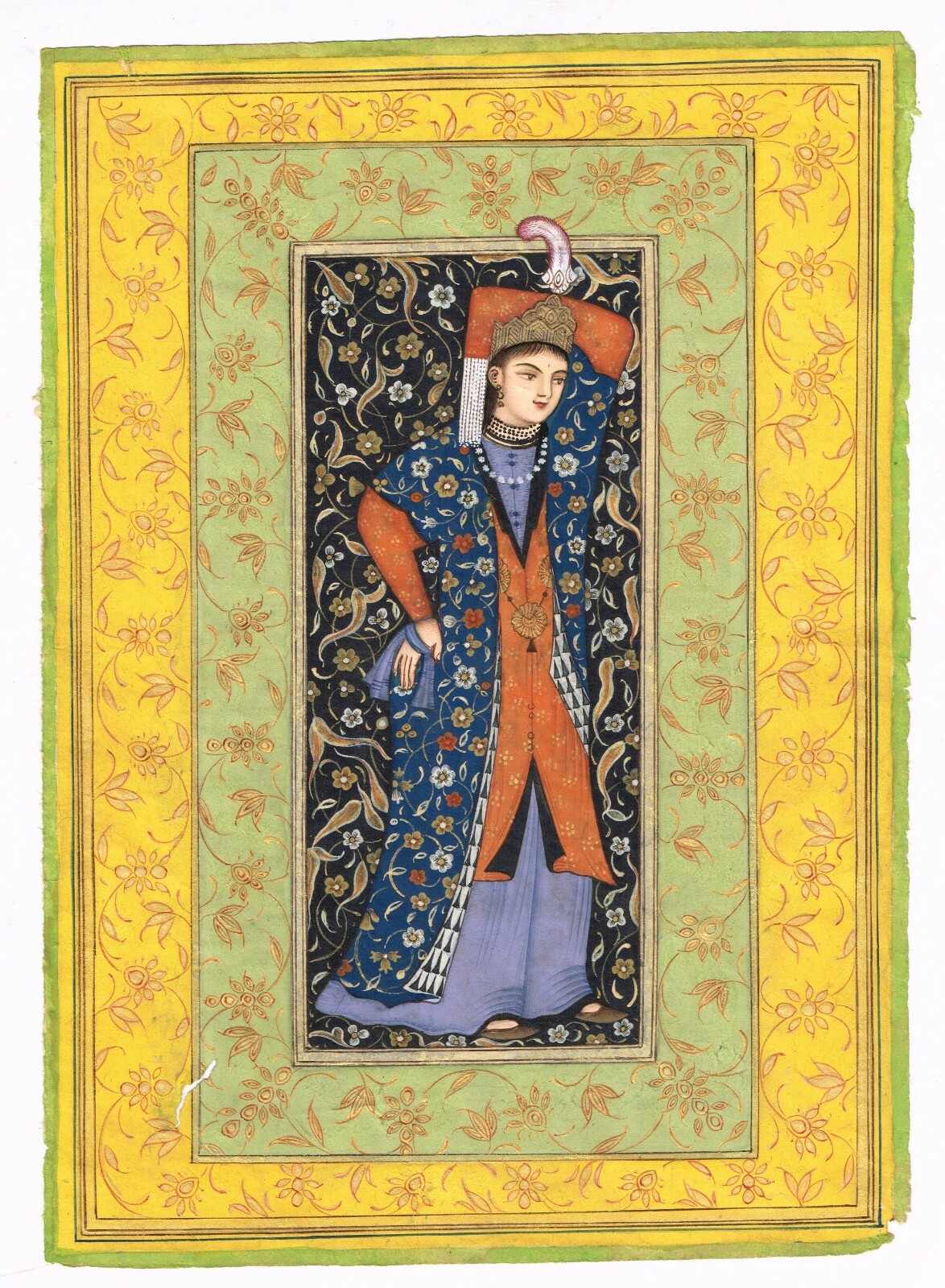 Persian Miniature Painting Of Persian Women – Persia Vintage Art 6.5×9 Inches
