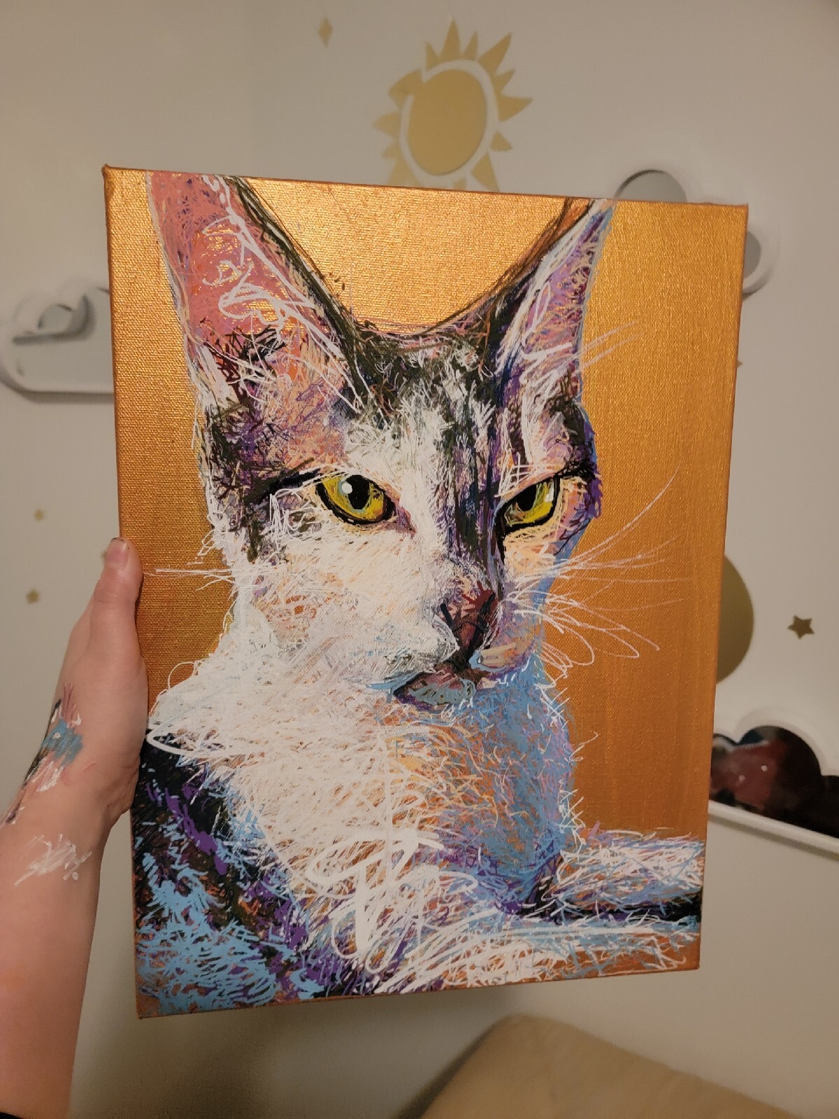 Amazing Custom Pet Portrait – 12″x16″x.5″ – Archival Canvas
