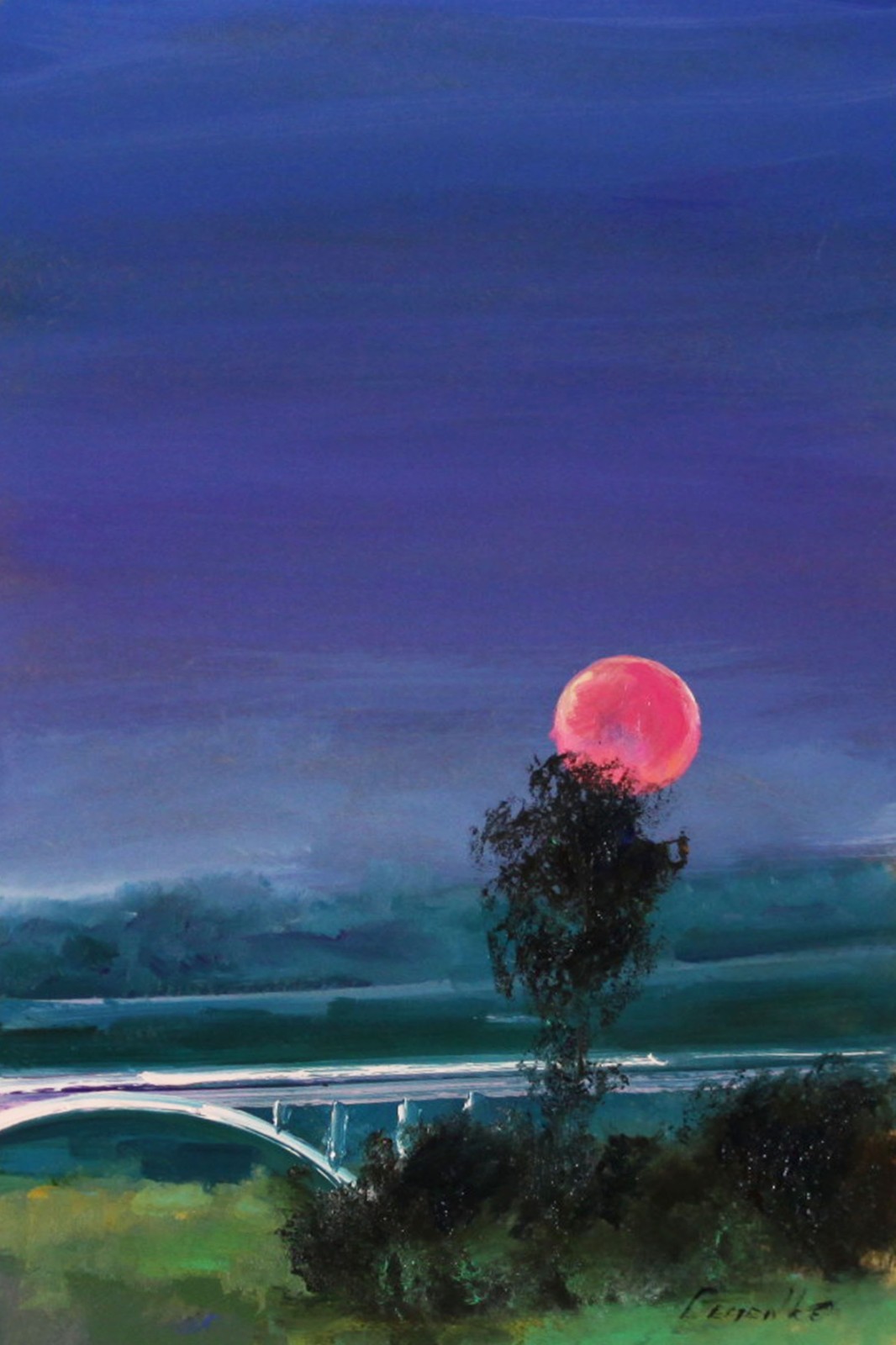 LANDSCAPE Oil painting contemporary 8x12UKRAINE
