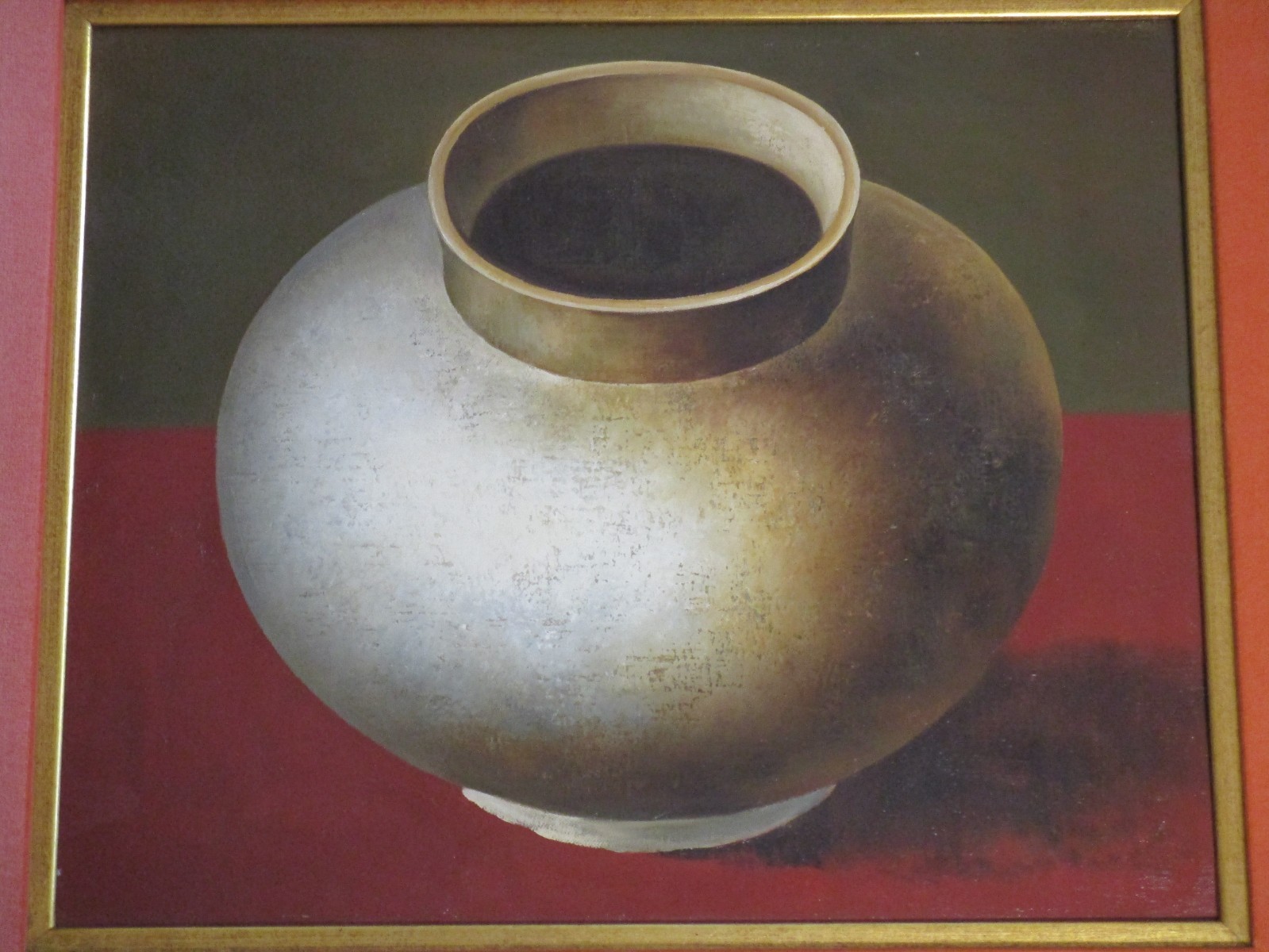 VINTAGE FINE CHINESE REALISM PAINTING 1950’S MYSTERY VESSEL POTTERY CERAMIC