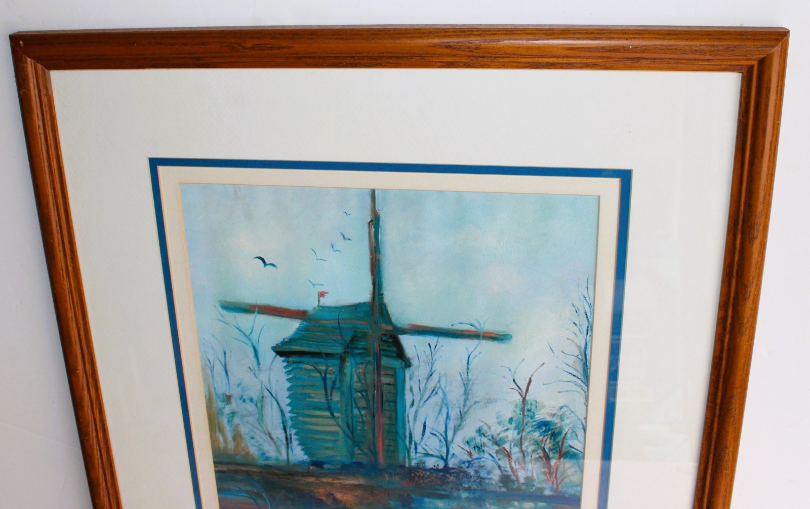 VINTAGE OIL PAINTING SIGNED AFTER VINCENT Van Gogh Le Moulin de la Galette
