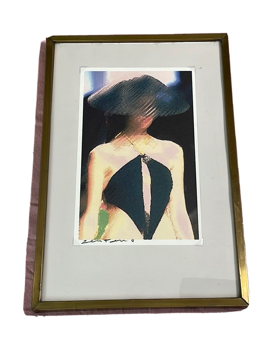 Sergio Zenteno Bencomo Framed Art Piece Mexican Abstract Latino Surrealism 