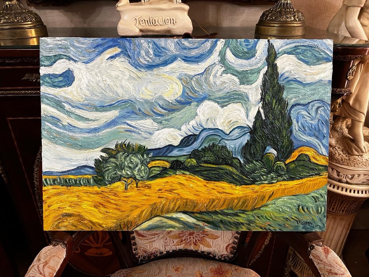 Vincent Van Gogh – Amazing Oil Painting – Signed – Stamped – A1