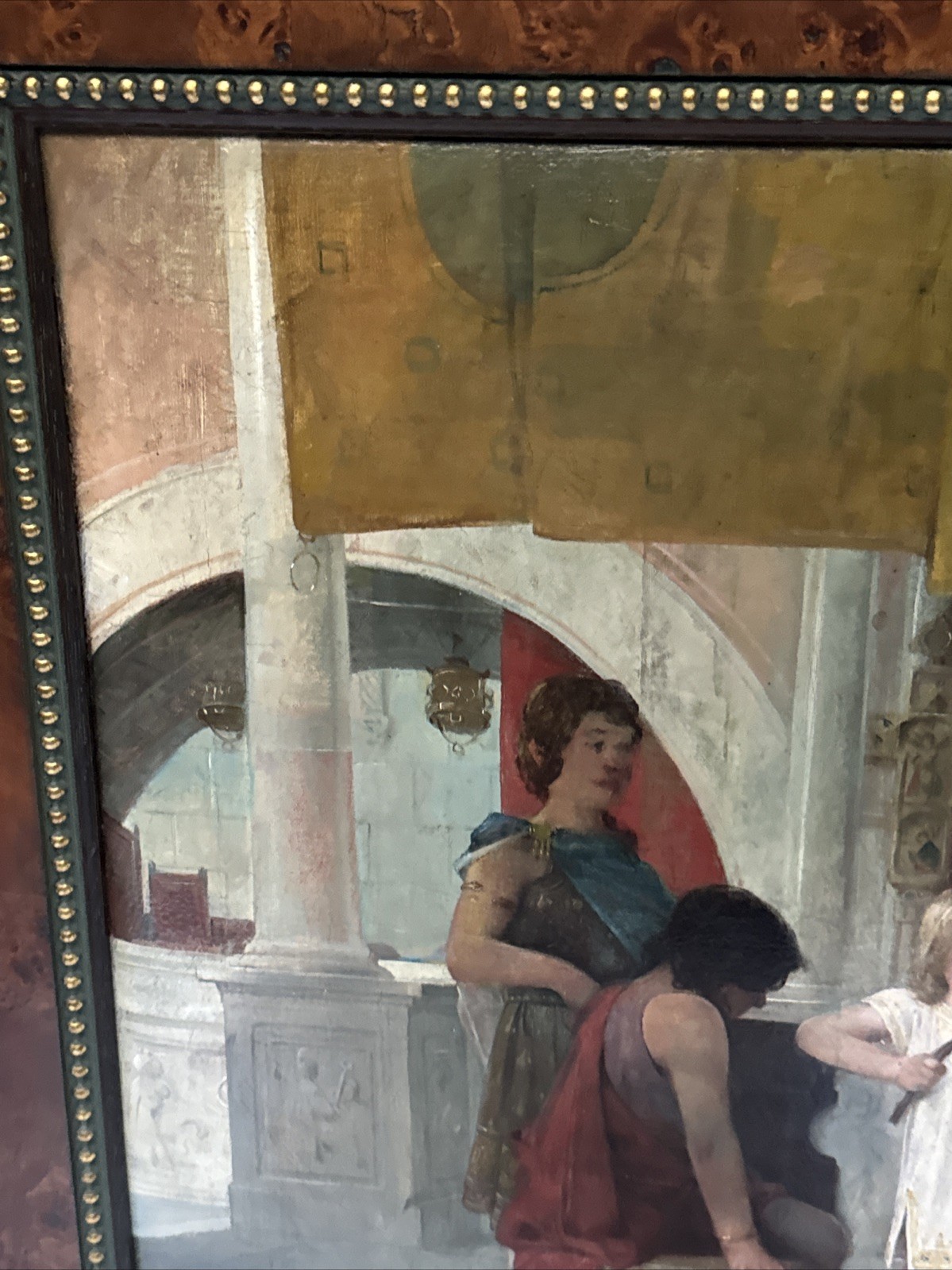 Antique Queen Painting Masterful 19th Century Iconic Interior Oil 1880 Portrait