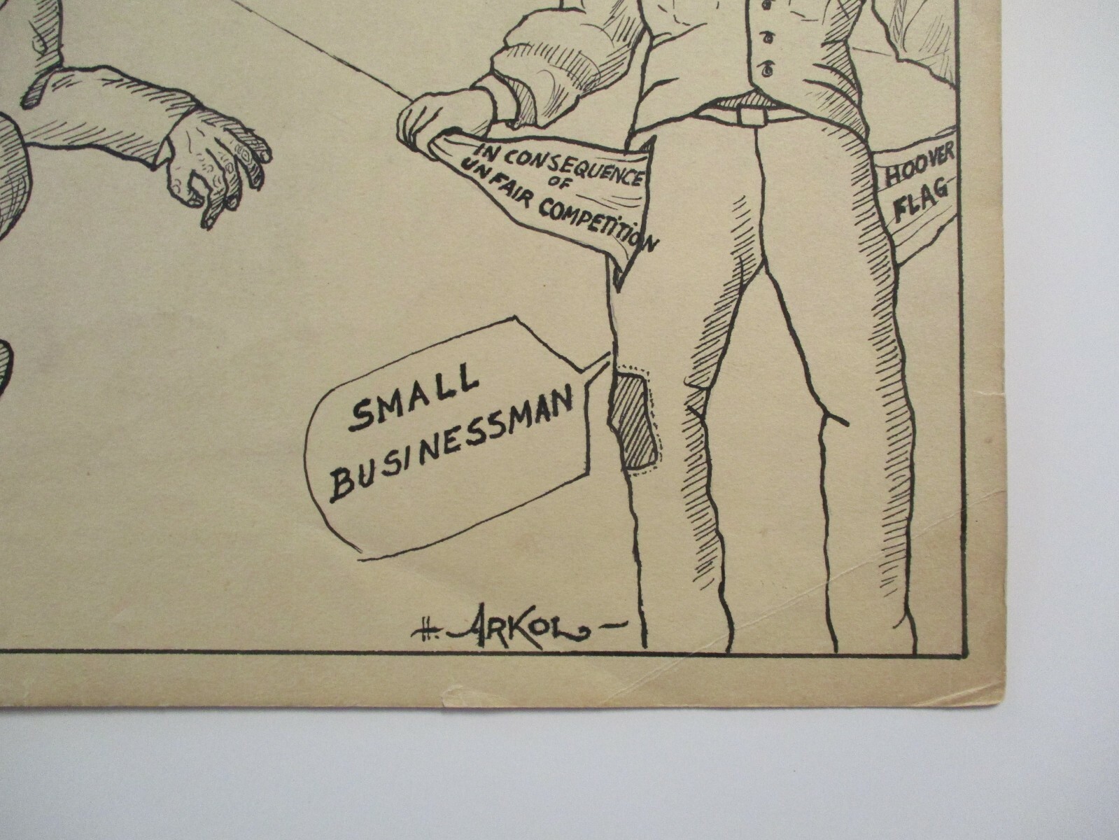 ANTIQUE PAINTING DRAWING ILLUSTRATION SATIRE POLITICAL WAR HISTORY REPEATS ARKOL