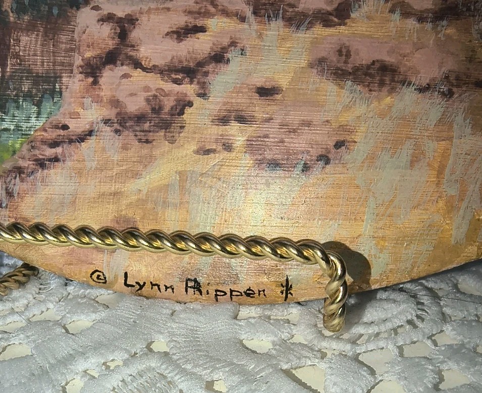Lynn Phippen Original Signed Painting 10″ Round Western Art Prescott Arizona