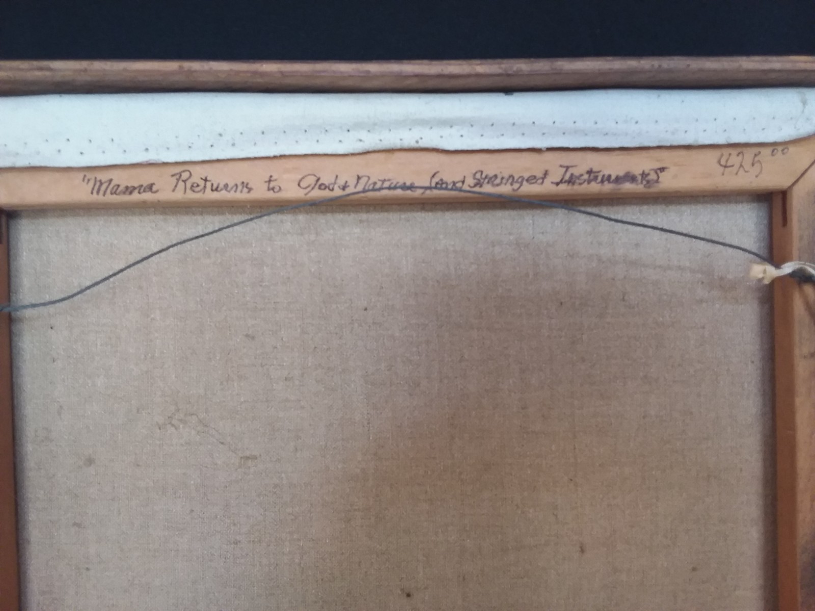 “Returns to God and Nature” (and Stringed Insturments) Lucy Mitchell (1936 2018)