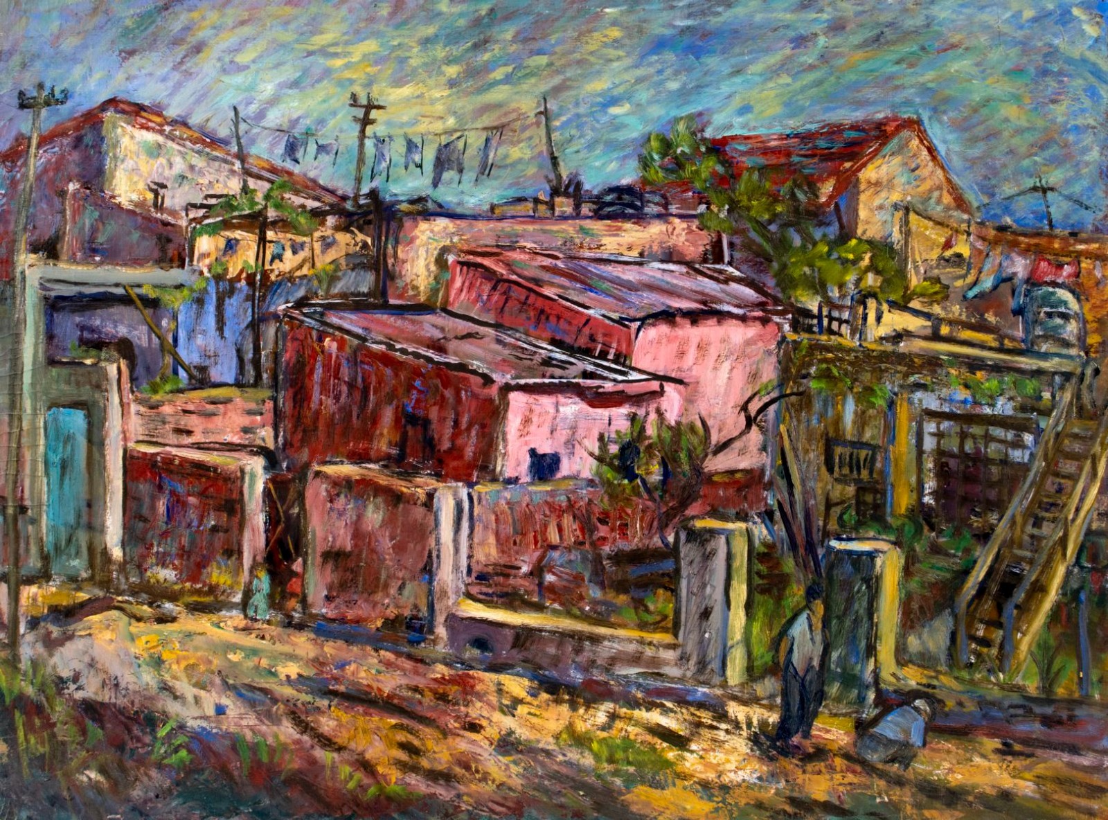 Evelyn Metzger (NY,Brazil,1911-2007) oil painting 129520