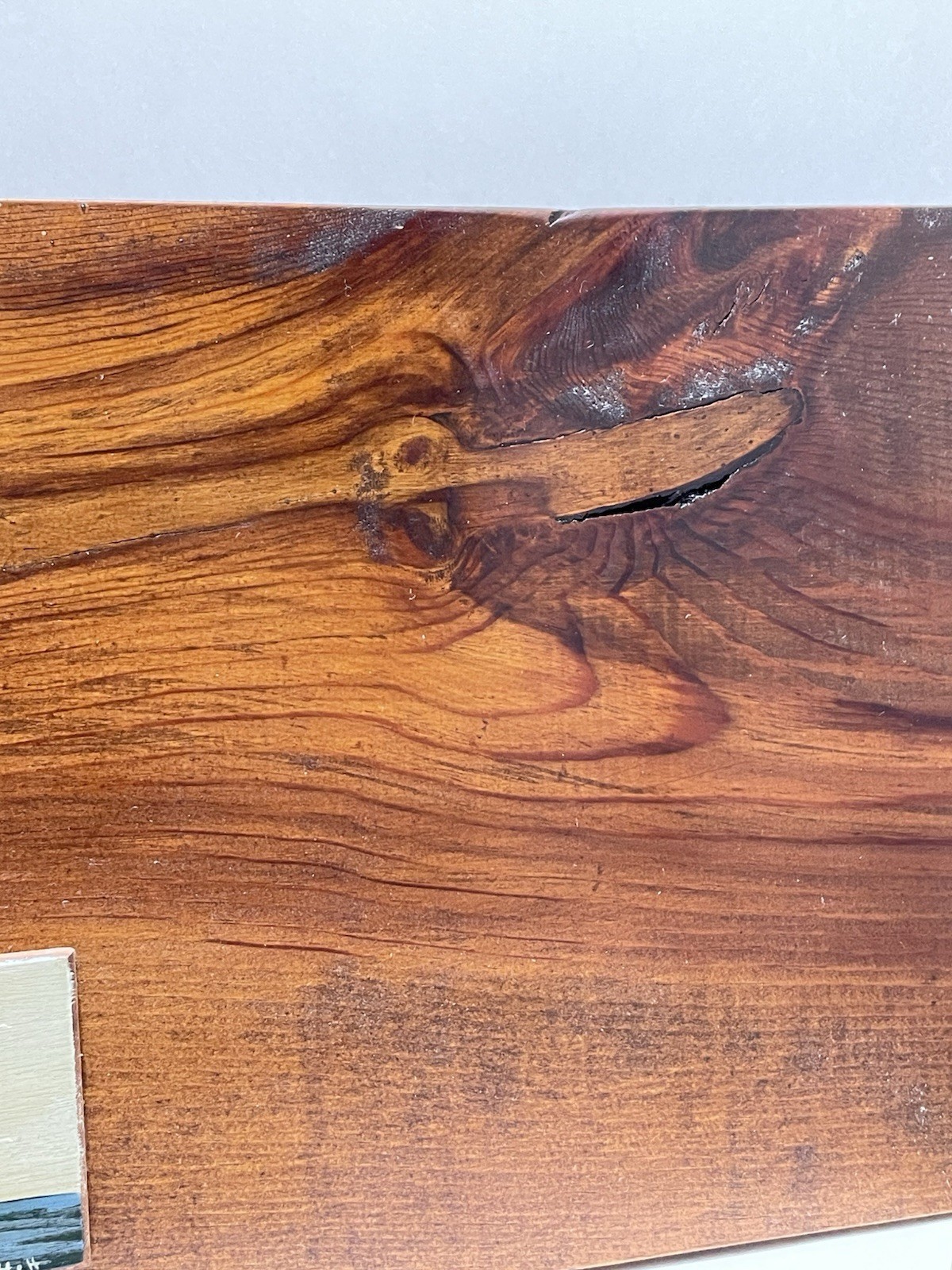 Paxton Maffett Orig Painting On Wood Painting 3.25”x3.75” Panel 14.75”x11.25”