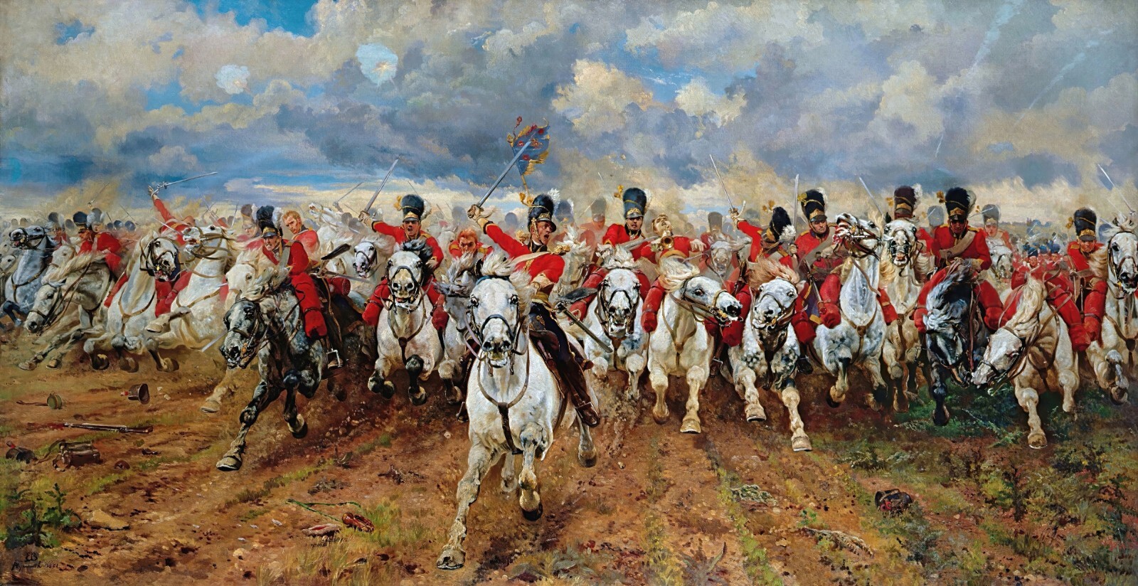 Scotland Forever! Painting by Elizabeth Thompson Reproduction