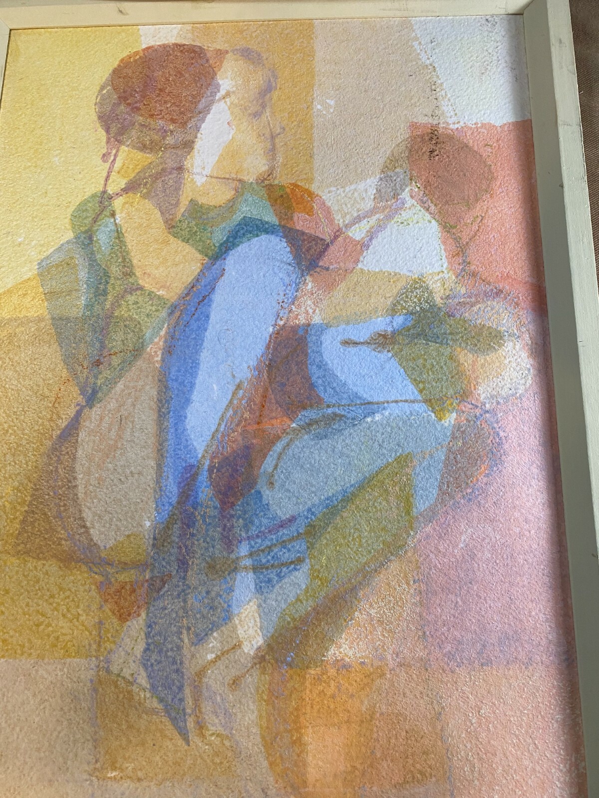 Homer Johnson “Mother And Child” Acrylic And Pastel Painting – Signed/Framed
