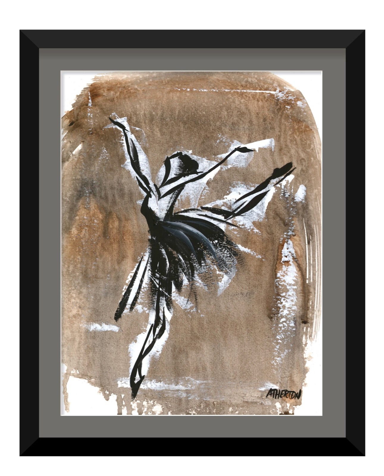 9×12 Original Ballerina 4 Painting Modern Abstract Dance Figure Expressionist
