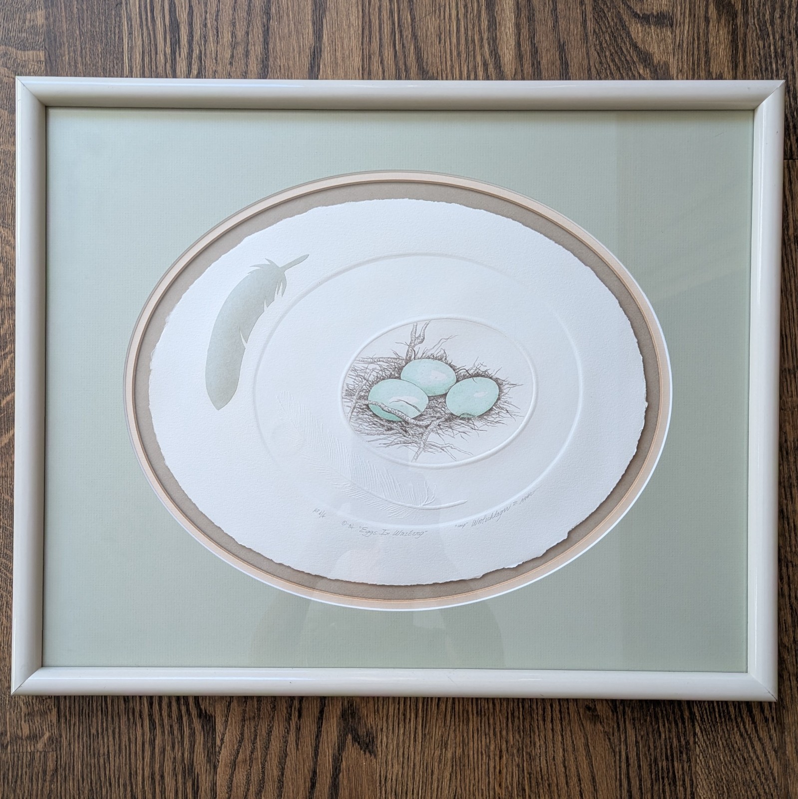 Laura Woolschlager (1984) Etching On Board in Original Frame Signed by artist