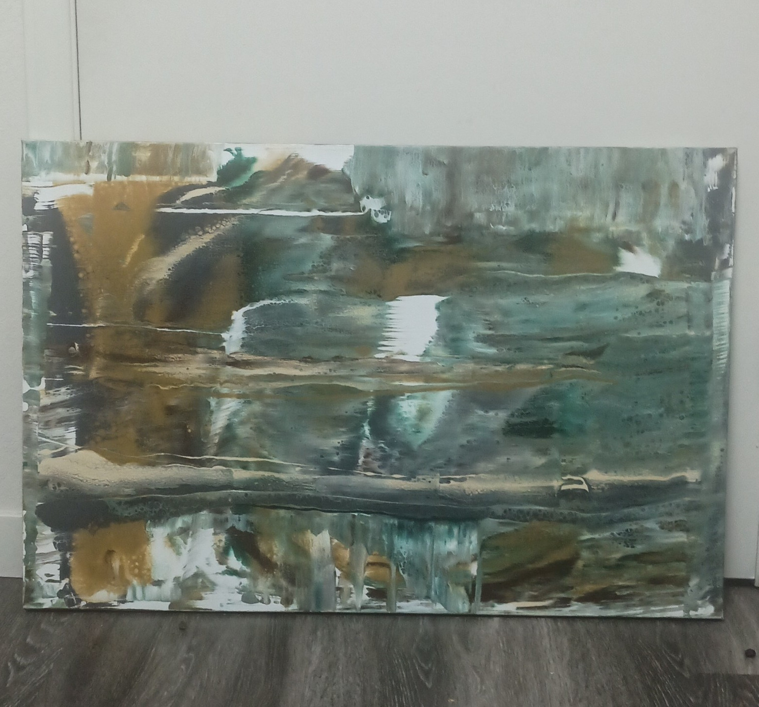 Abstract Contemporary Painting on Canvas, Unframed Single Piece Wall Art