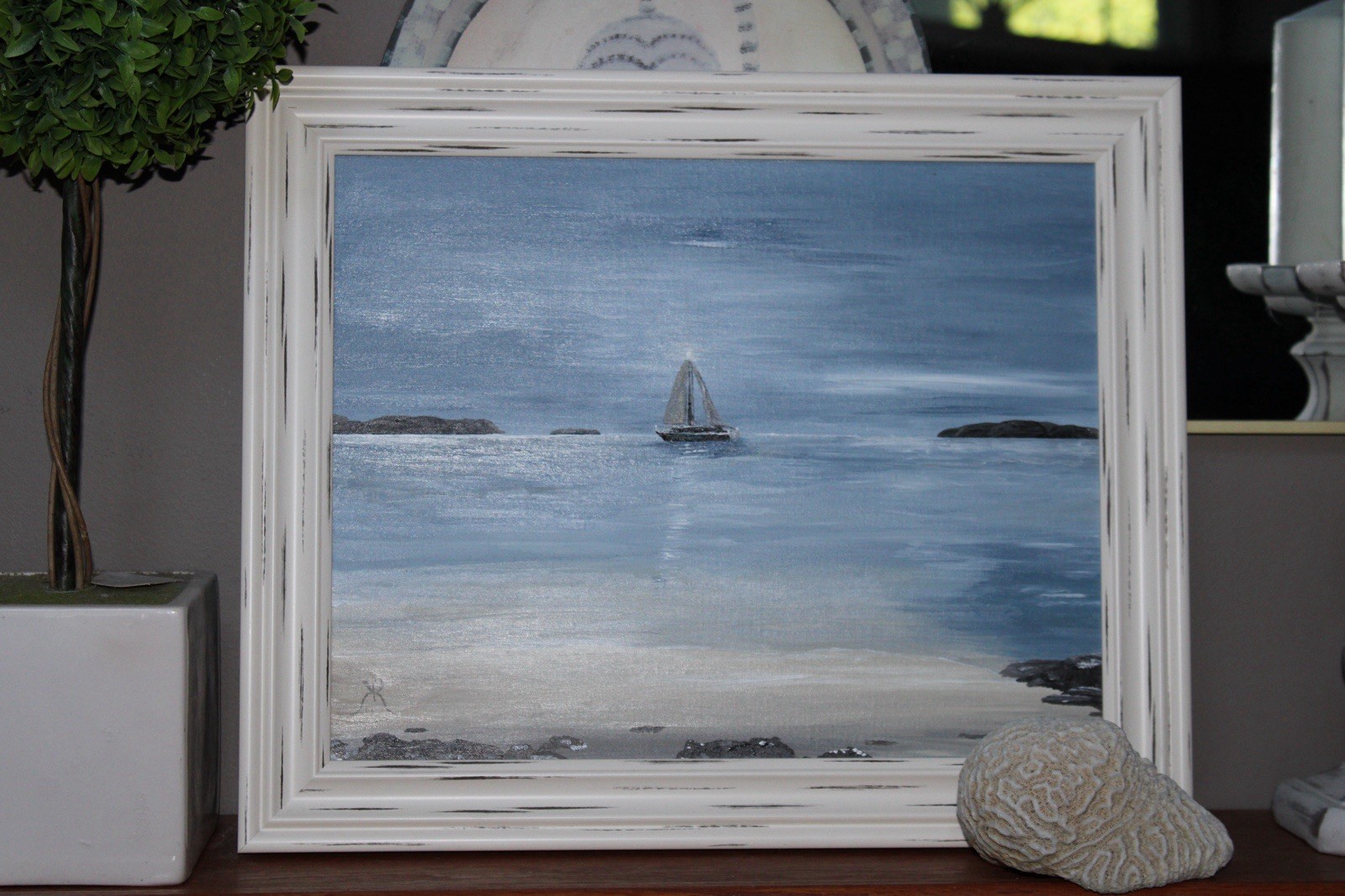 Ship at Shore Painting