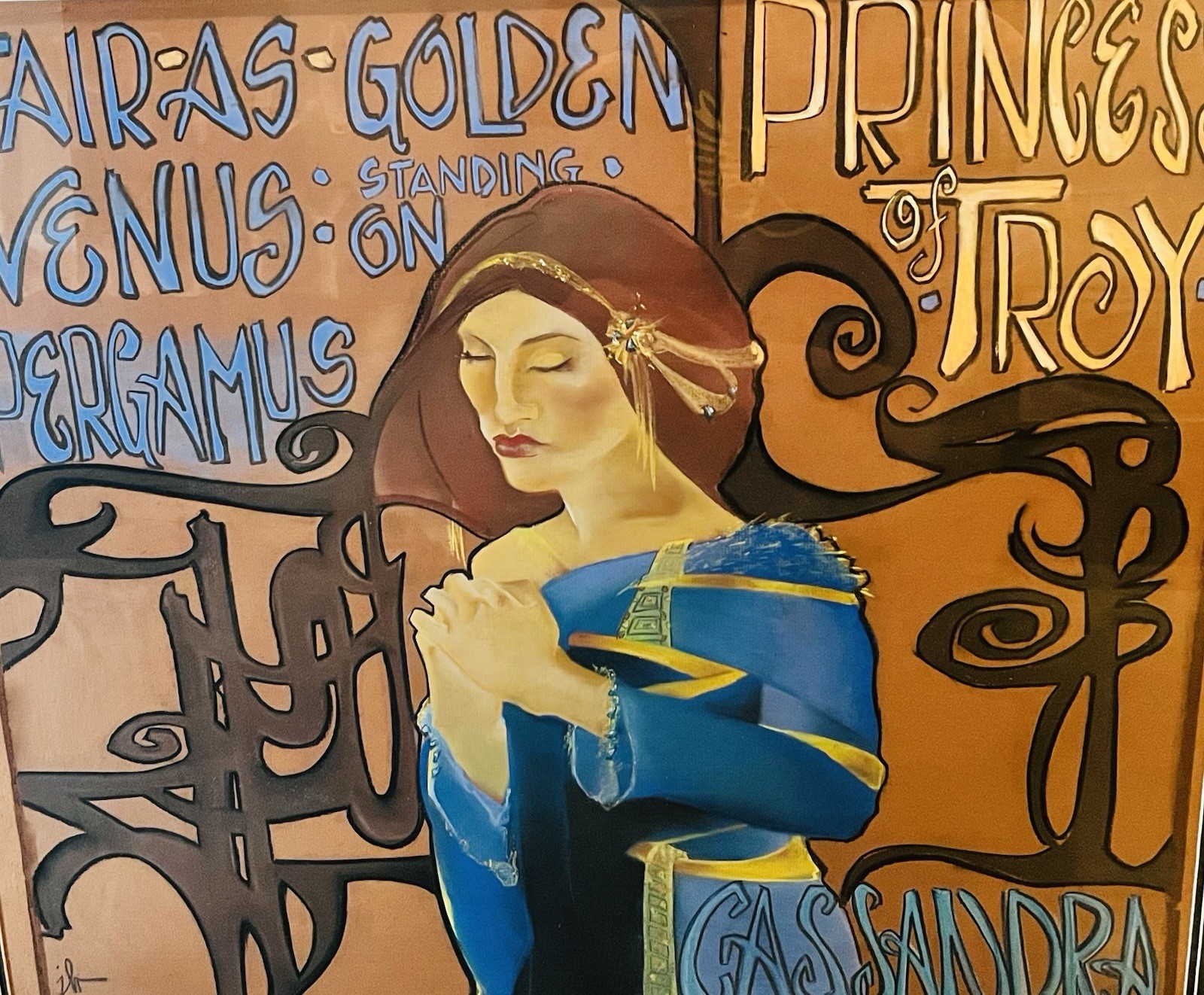 VTG Art Deco Piece Of “Golden Venus Pergamus Princess of Troy Cassandra”
