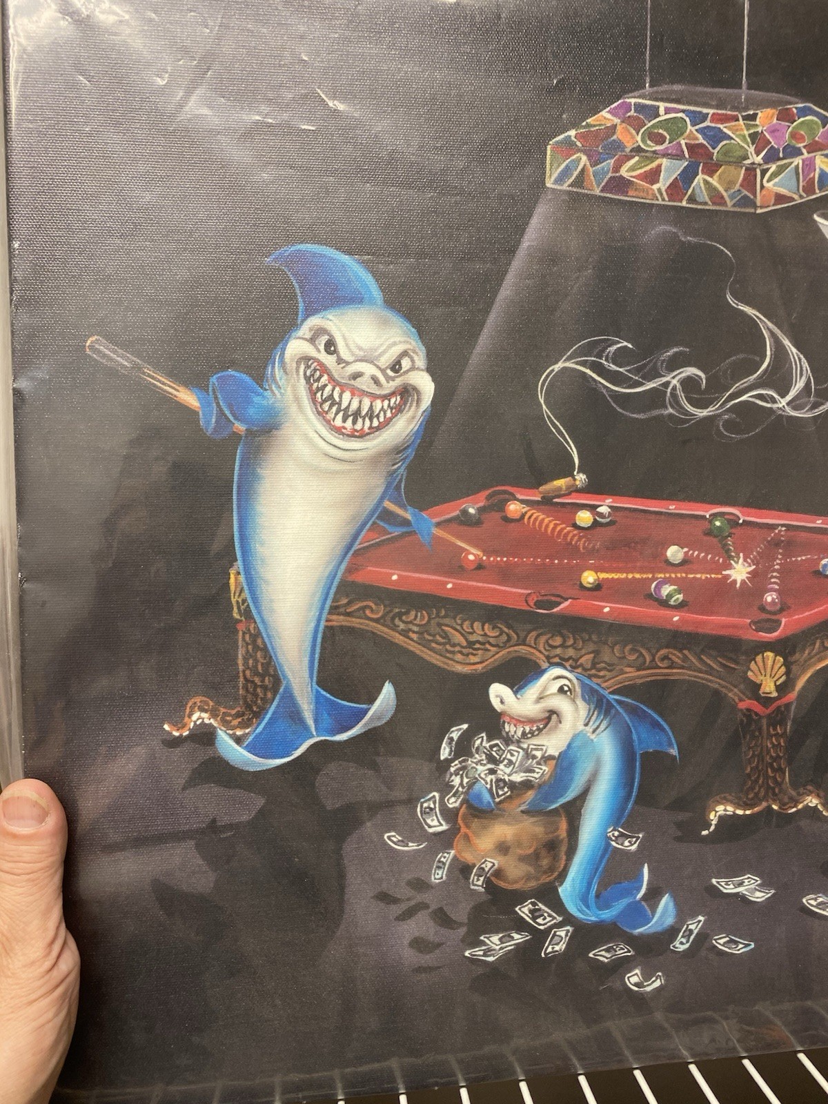 MICHEAL GODARD Signed “POOL SHARK 3 ALL IN “#G.48/250 Hand Painted Art