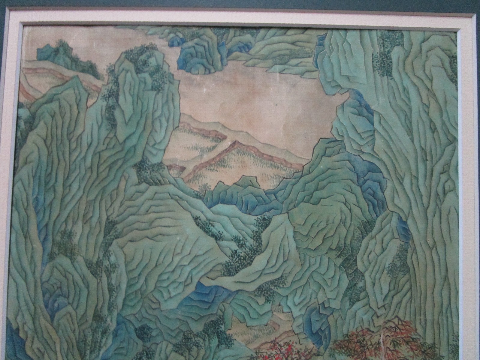 ANTIQUE 19TH TO 20TH CENTURY ASIAN PAINTING MODERNIST CHINESE TREES ART DECO VTG