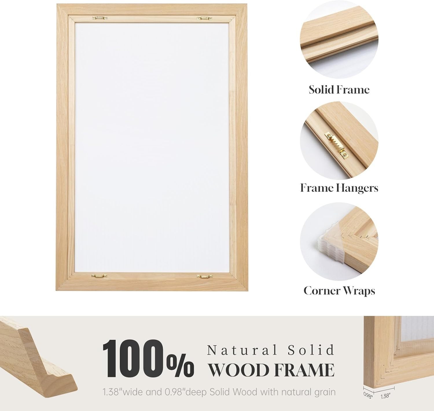 Framed Neutral Abstract Art Set for Bedrooms & More, 24×36 In – Easy to Hang