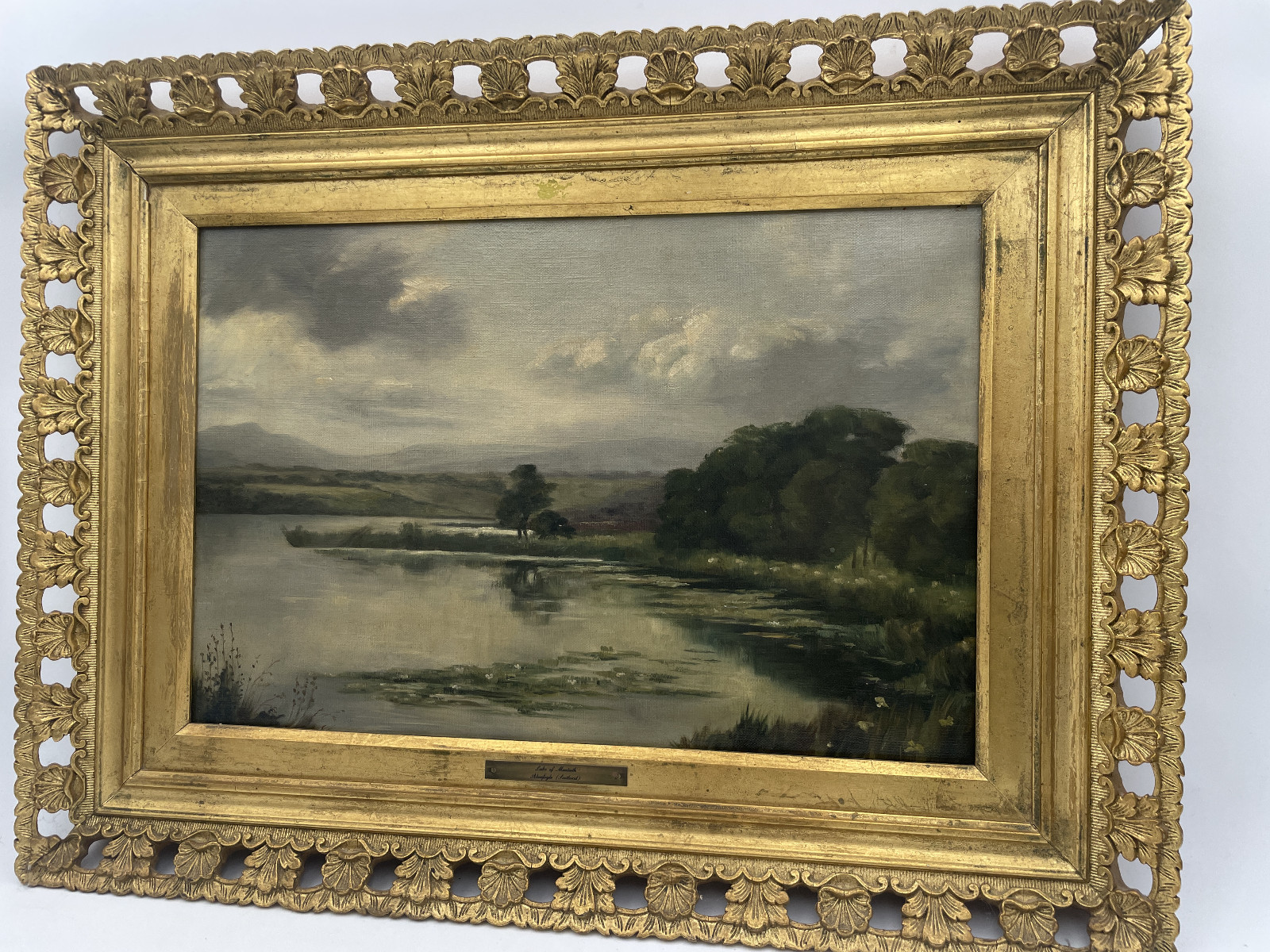Early 20th Scottish School – Lake of Menteith in Aberfoyle – Oil on Canvas