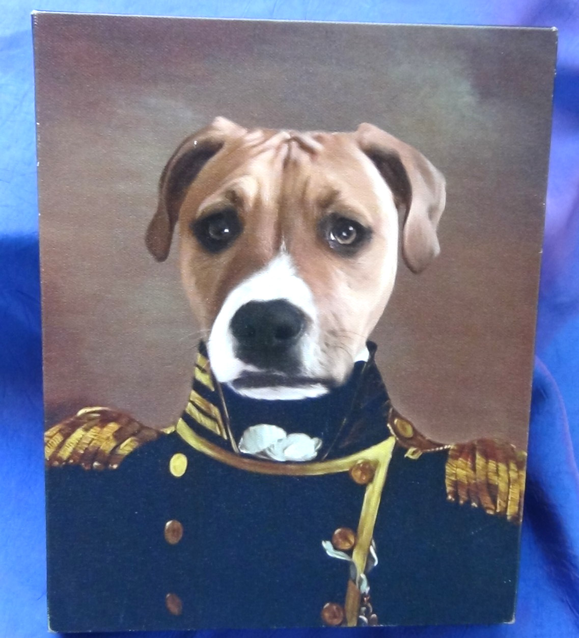 CROWN & PAW Custom Pet Portrait The Admiral Dog Royalty 10.5″ x 8″ in Picture
