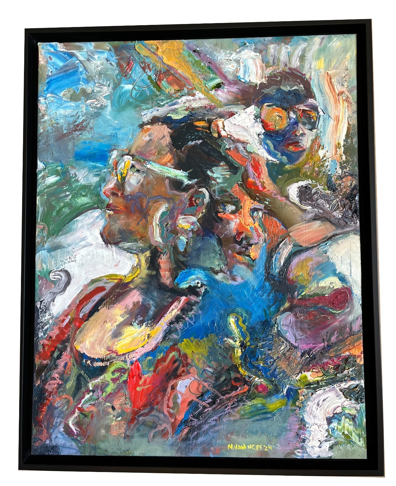 Keep Your Chin Up, Abstract Oil Paintings, by Van Ness