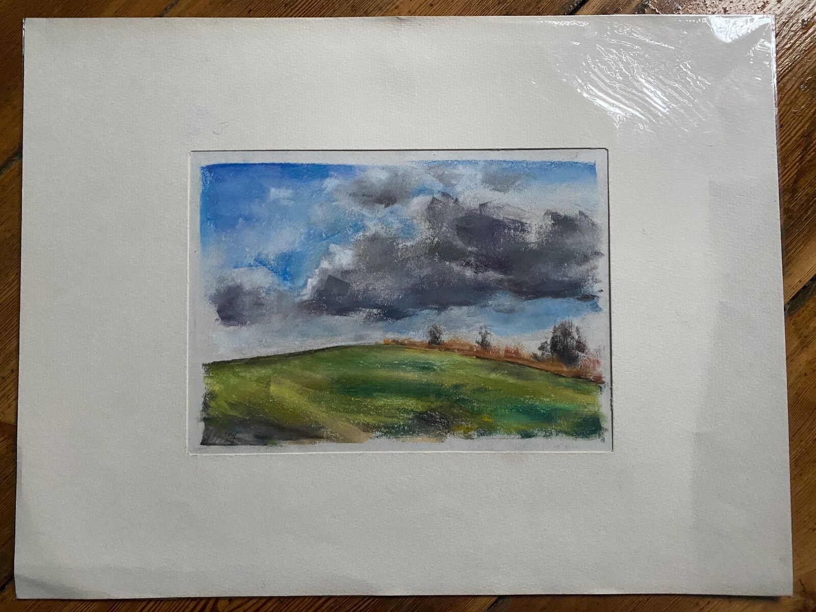 Franz Ehmke *1928 -2018 Berlin Brandenburg Wild Clouds Sky Green Meadows