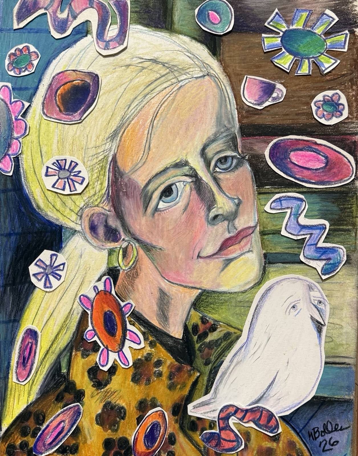 Carolyn Bessette Complicated Original Art Cut Paper By Melissa Bollen Original