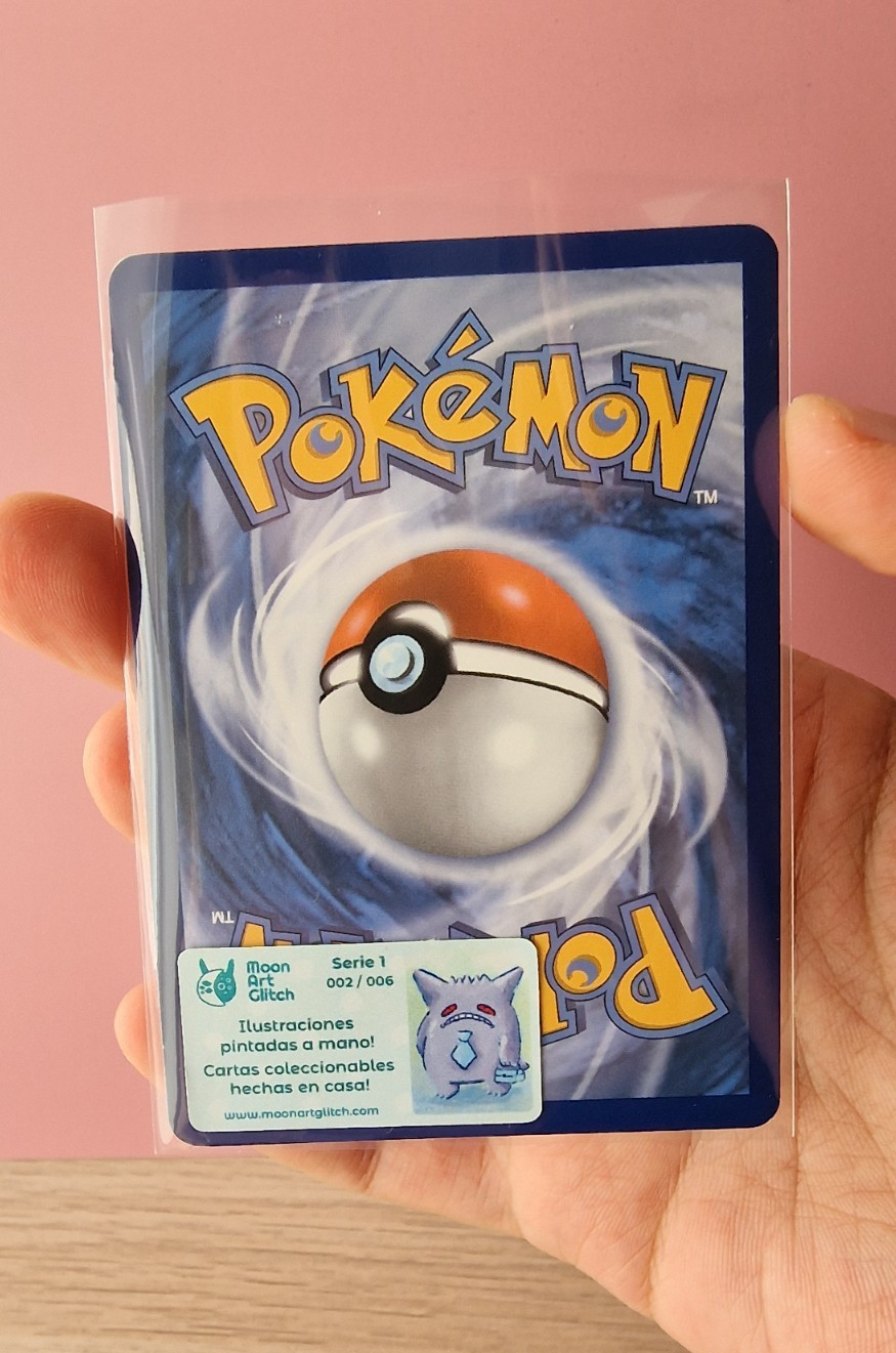 Custom Pokemon Card PRINT by MoonArtGlitch ~ Handpainted Gengar ~ I’m tired Boss