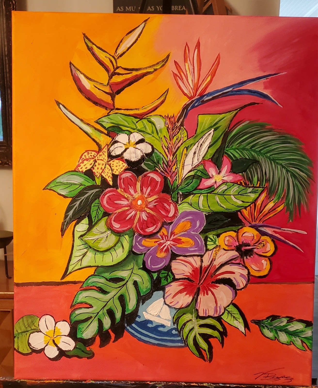 20″×24″- Original “Island Beauties” Painting by Local Ripley Artist signed OOAK