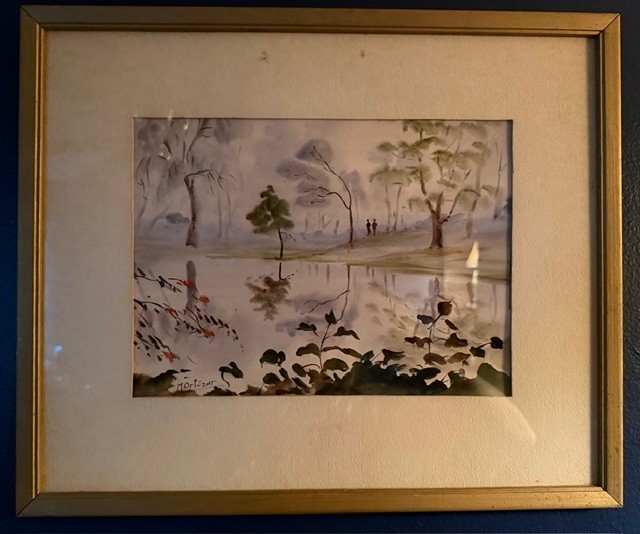 Mariano Ortuzar Watercolor on Paper Matted & Framed “18×15”