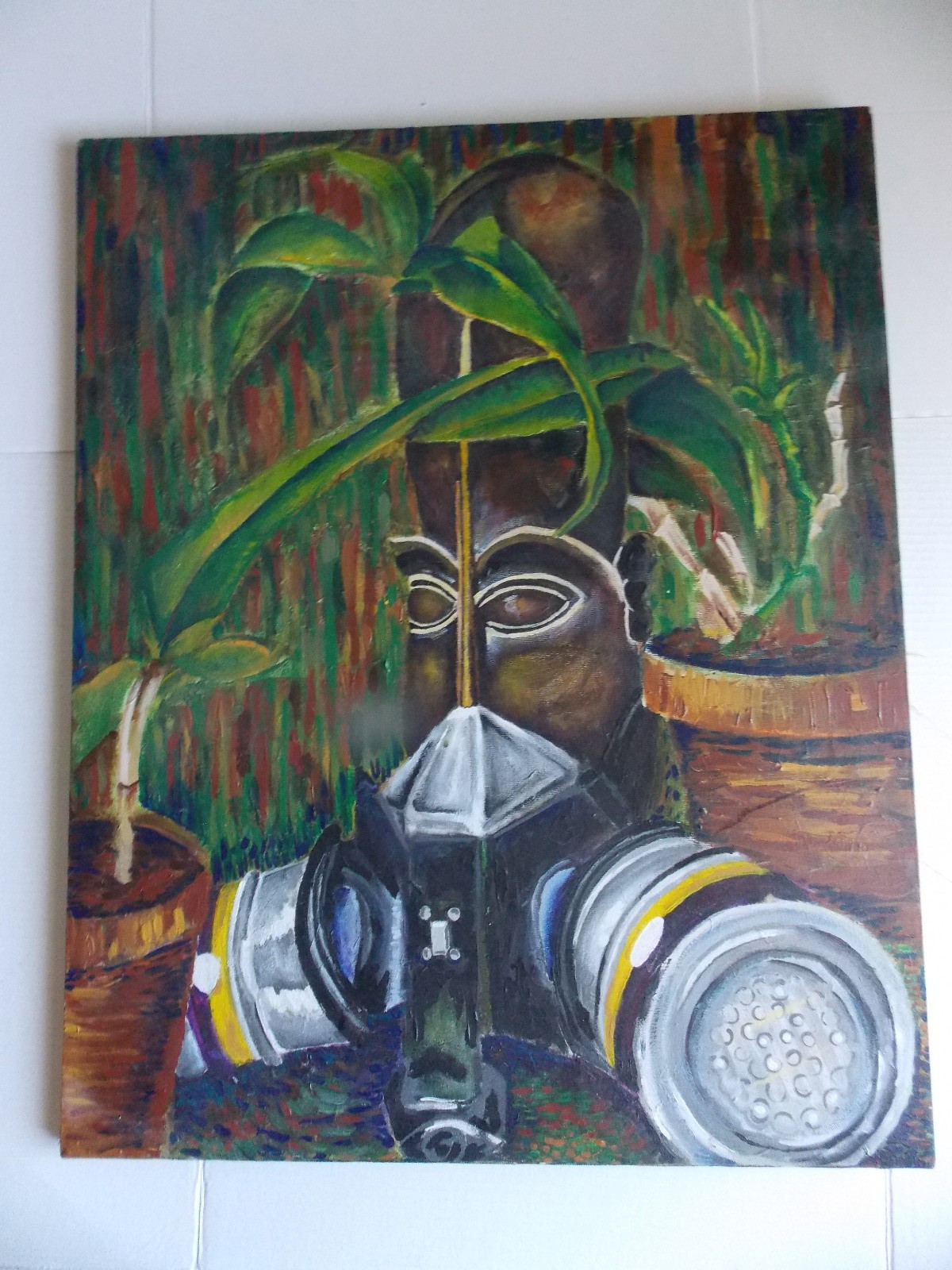 Zapatista Woman oil painting on canvas by R.Toombs 30″ x 24″