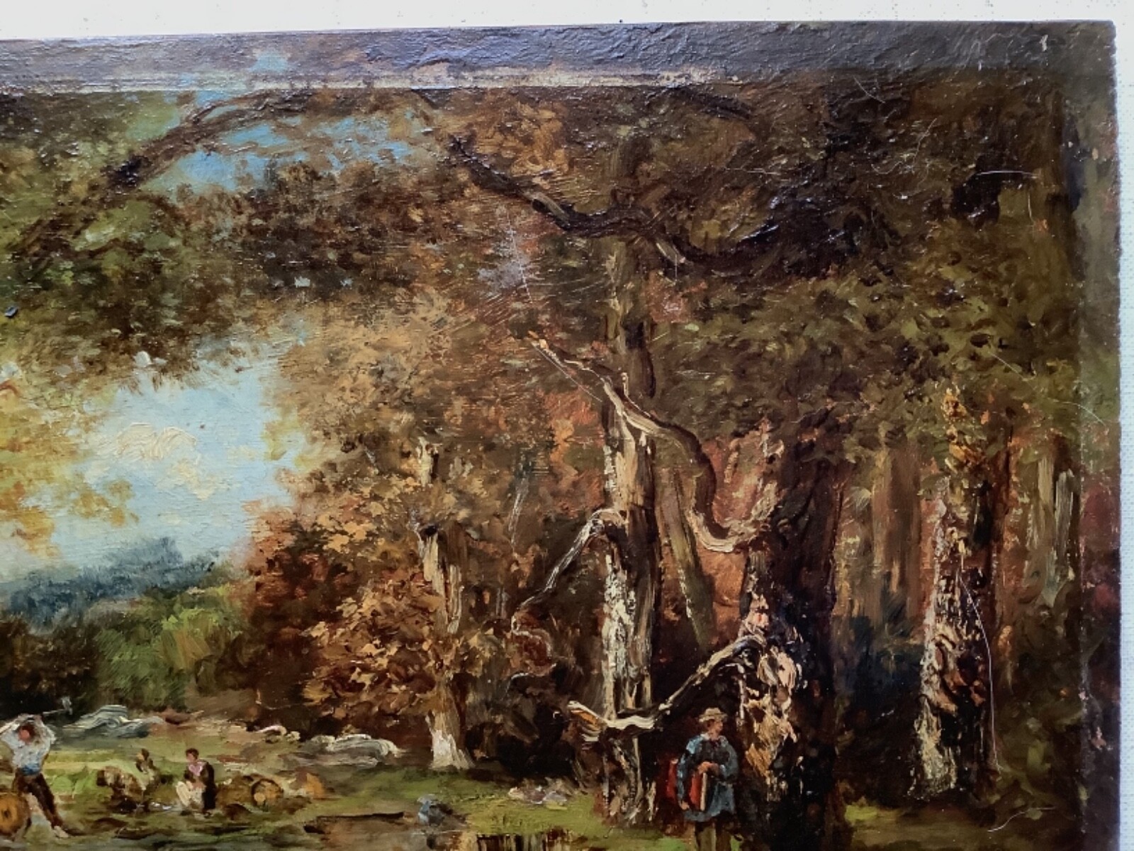FRANCOIS PIERDON (1821-1904) SIGNED – BARBIZON ANTIQUE OIL – POND IN UNDERGROWTH