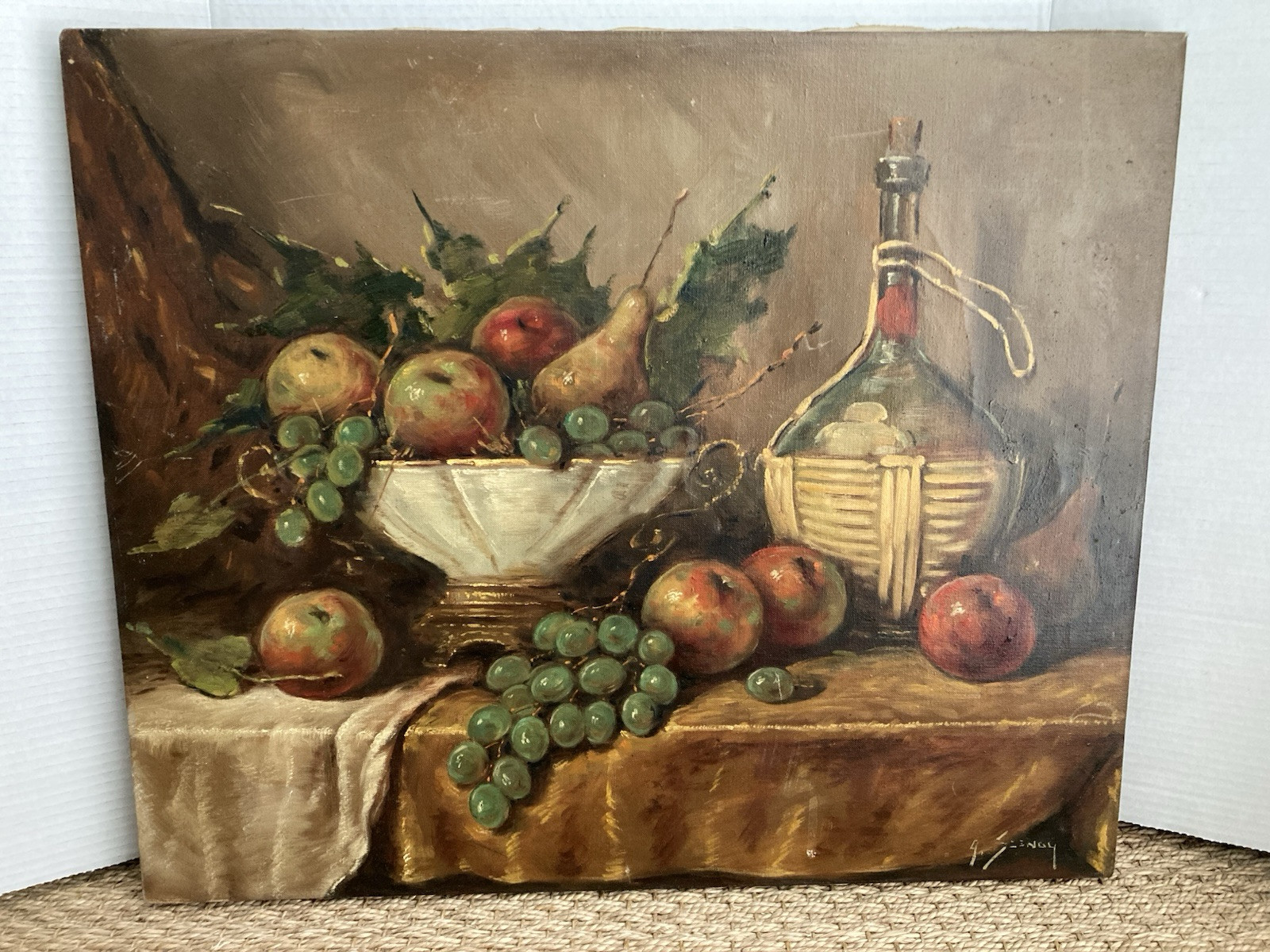 Still Life Oil Painting Original ARIZSTID SZENDY 1903-1972 Signed Oil on Canvas