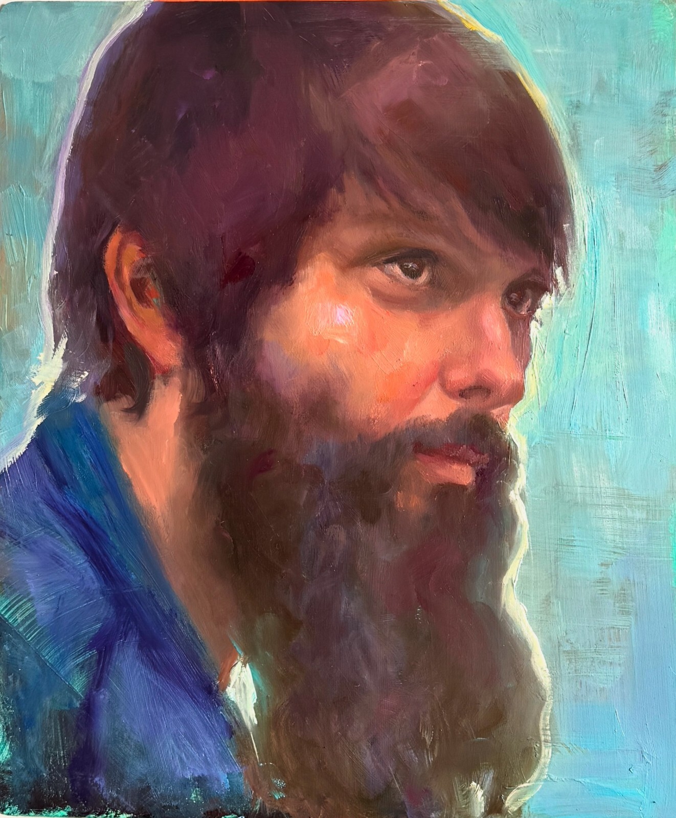 Custom Portrait Original Oil on canvas Painting, figurative original Art,