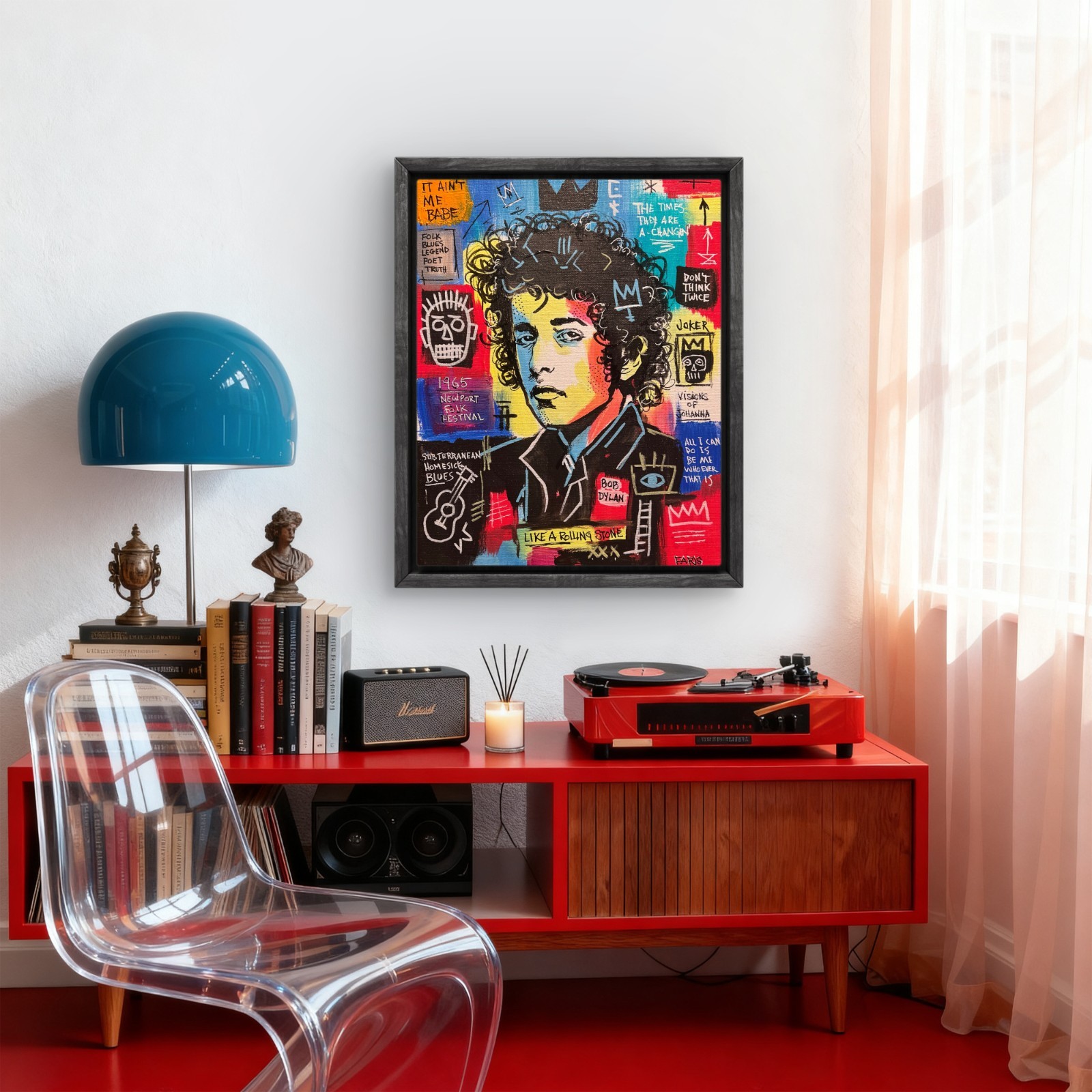 Faris Art-Bob Dylan-11×14 Neo Expressionism Original Artwork-Canvas