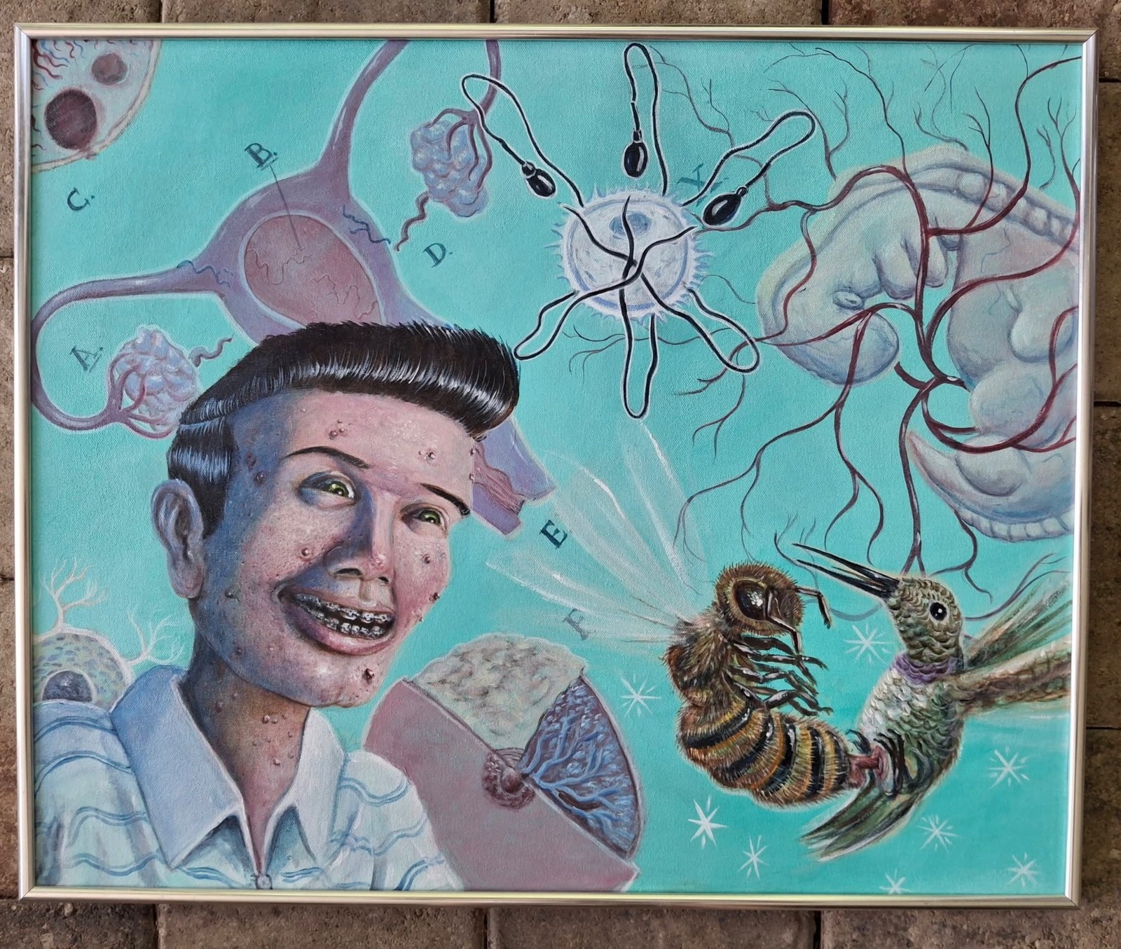 Skot Olsen Original Painting. Not A Print. 1990’s Lowbrow art. 20″x16″