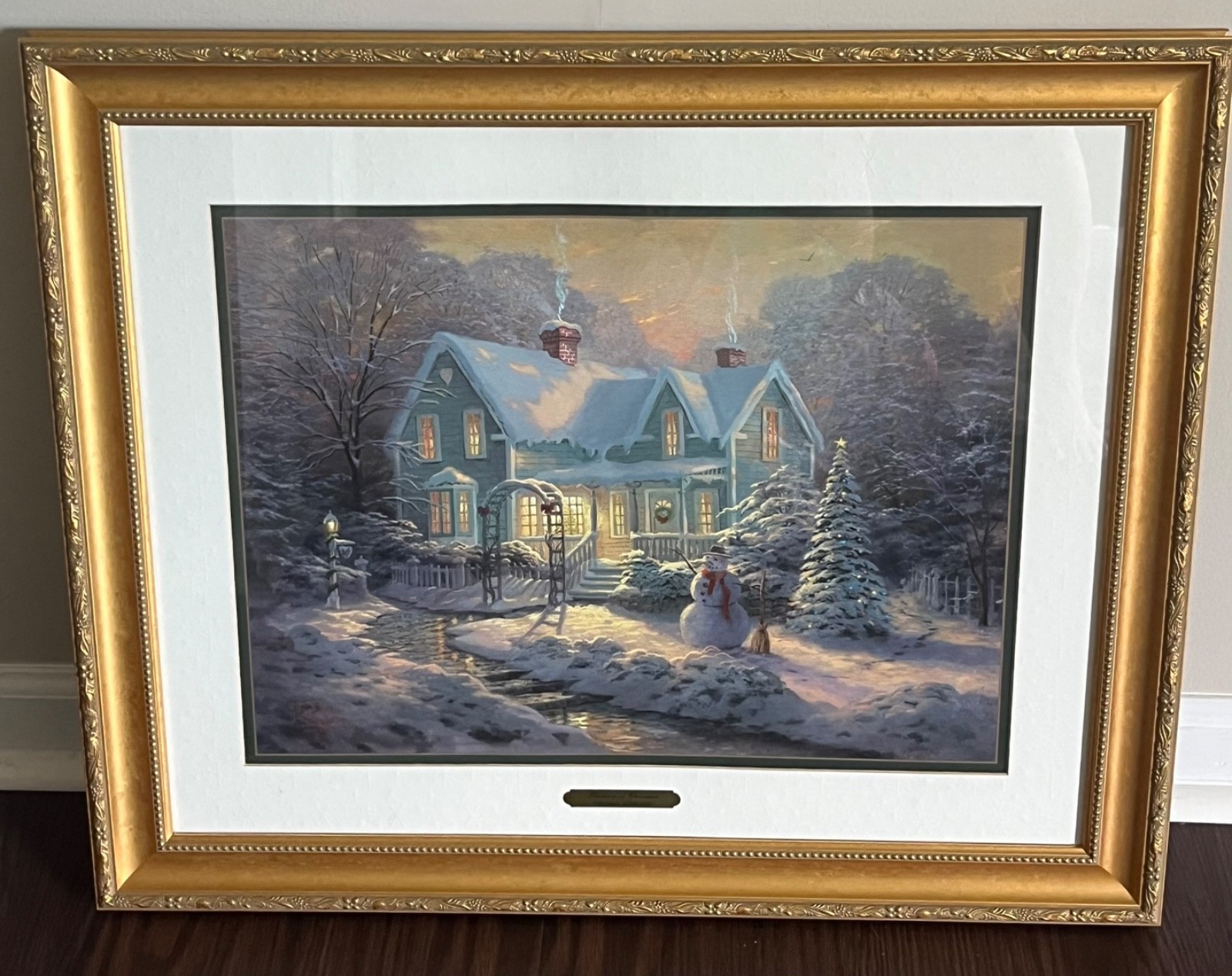 Thomas Kinkade “Blessings of Christmas” Framed Print COA 2002 #764/15000