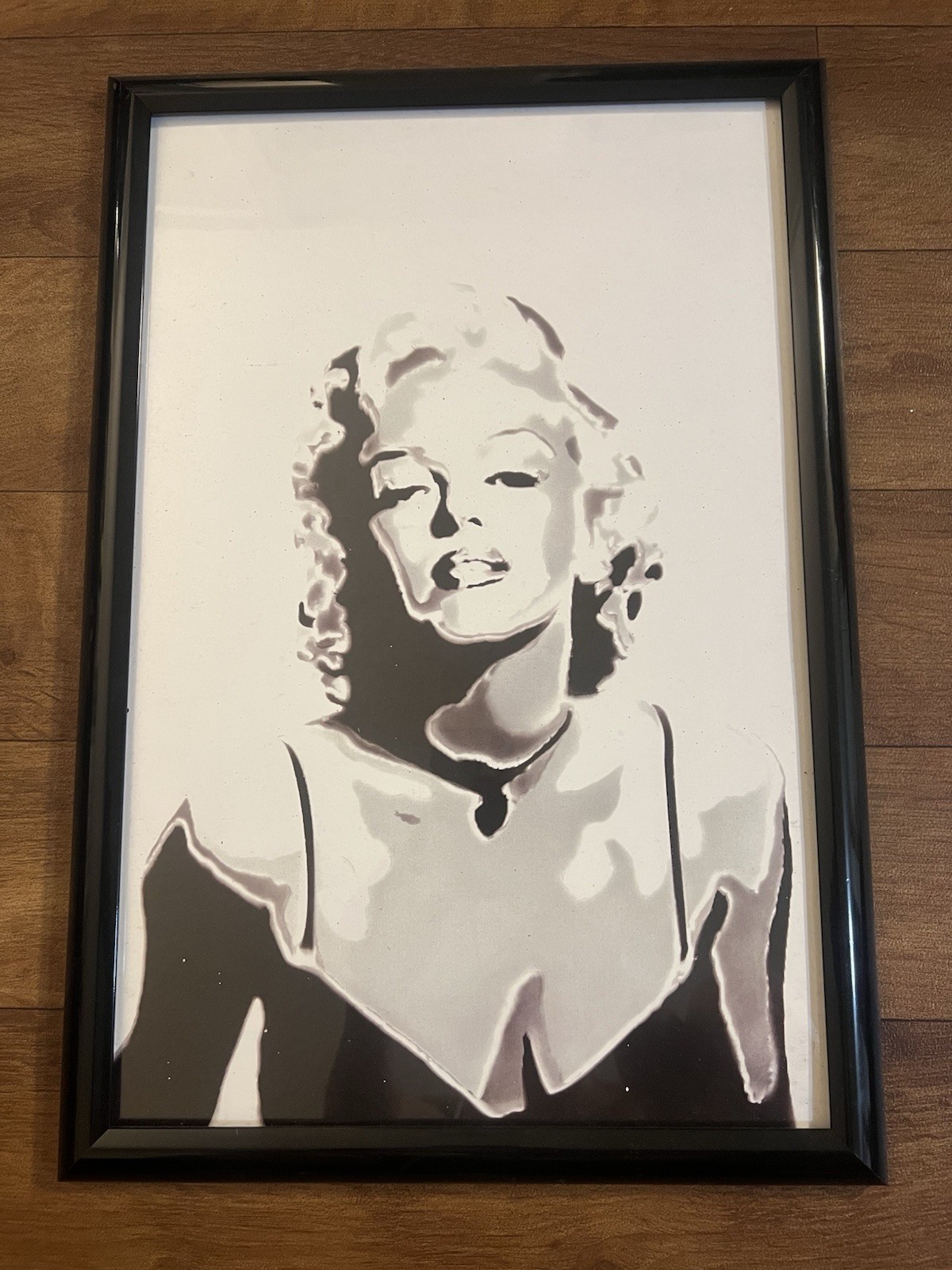 Marilyn Monroe 18 x 12 Spray Painting By KLMARTOO With Frame